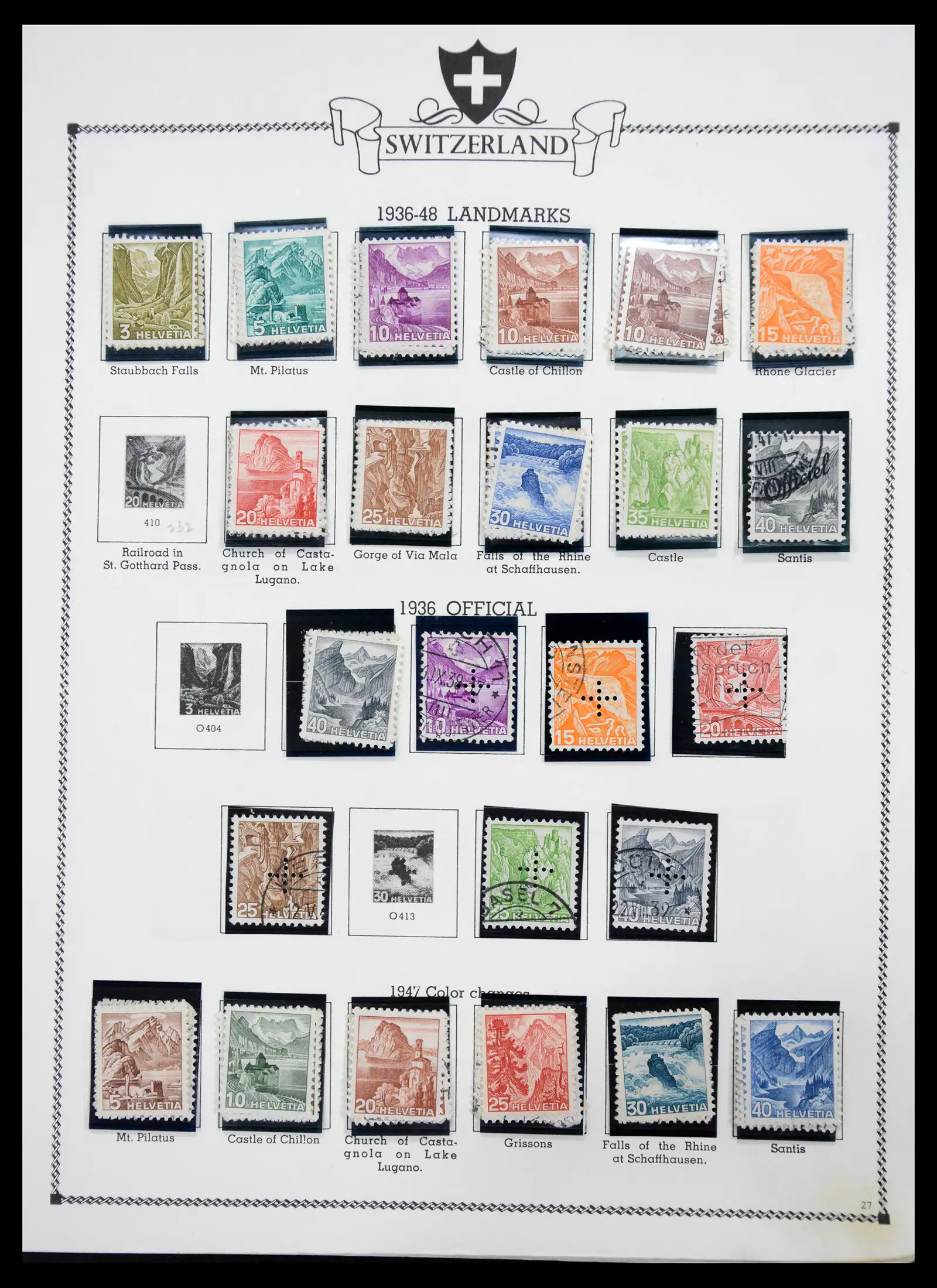41464 0026 - Postzegelverzameling 41464 Zwitserland 1850-1979.