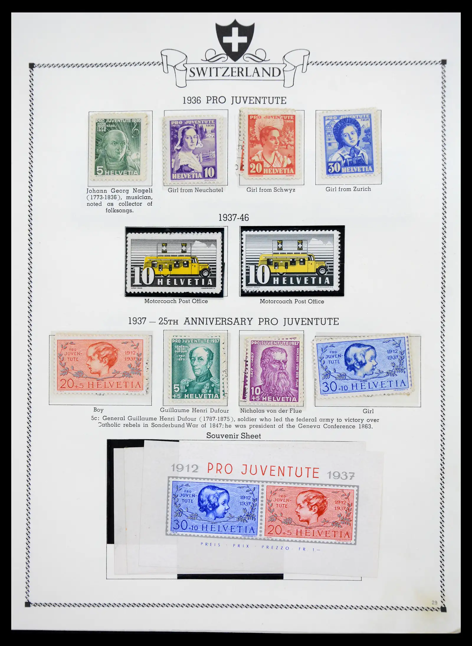 41464 0028 - Postzegelverzameling 41464 Zwitserland 1850-1979.