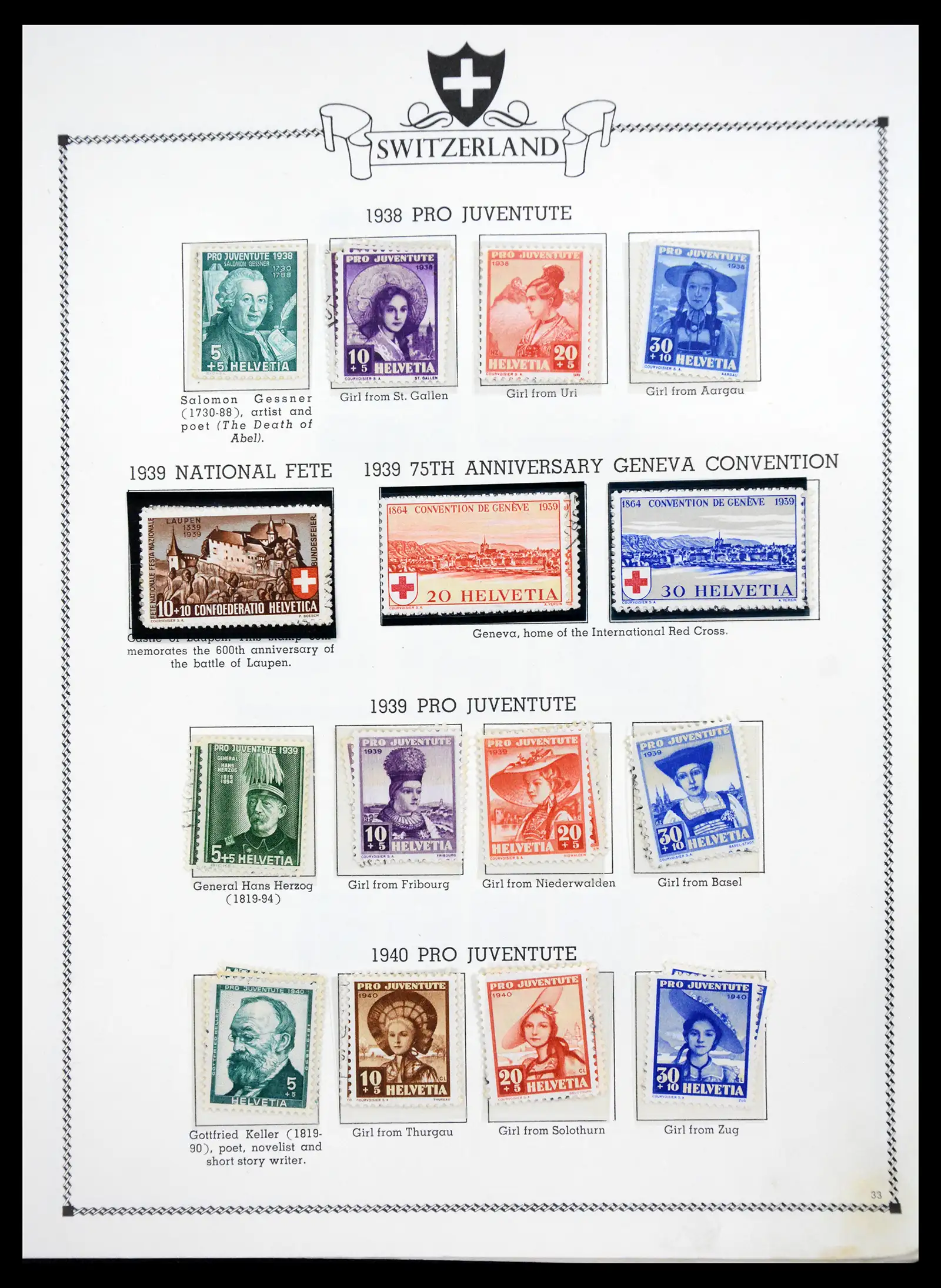 41464 0032 - Postzegelverzameling 41464 Zwitserland 1850-1979.