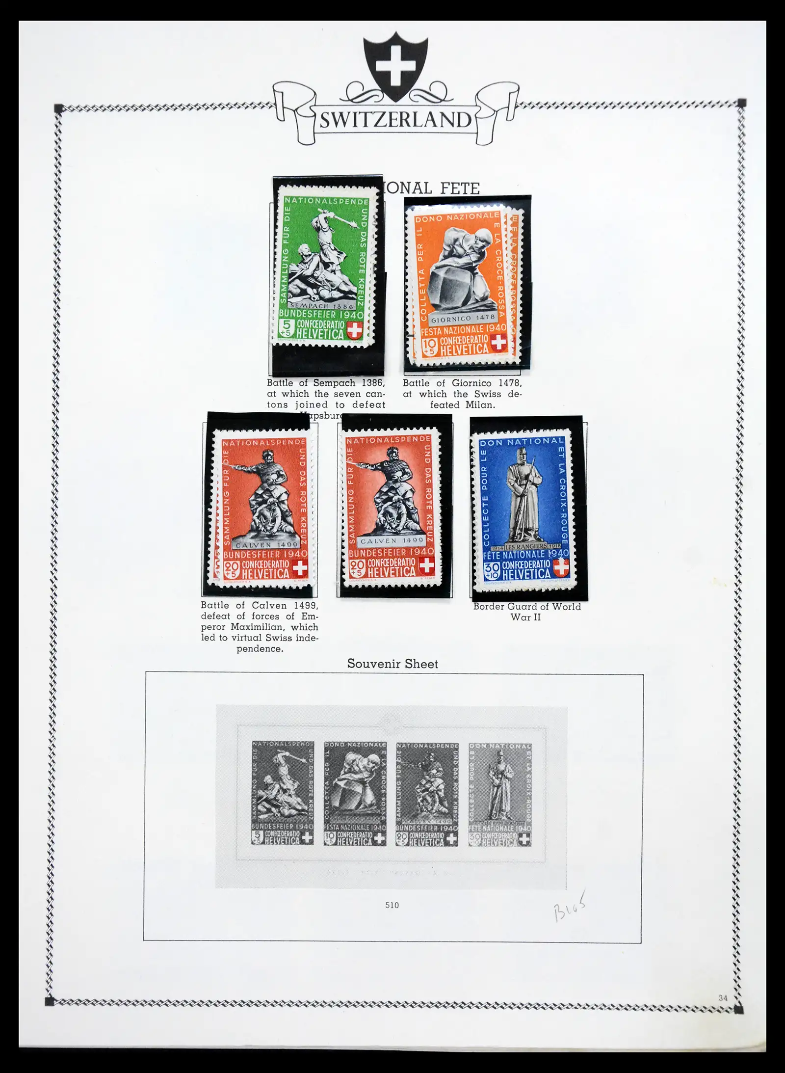 41464 0033 - Postzegelverzameling 41464 Zwitserland 1850-1979.