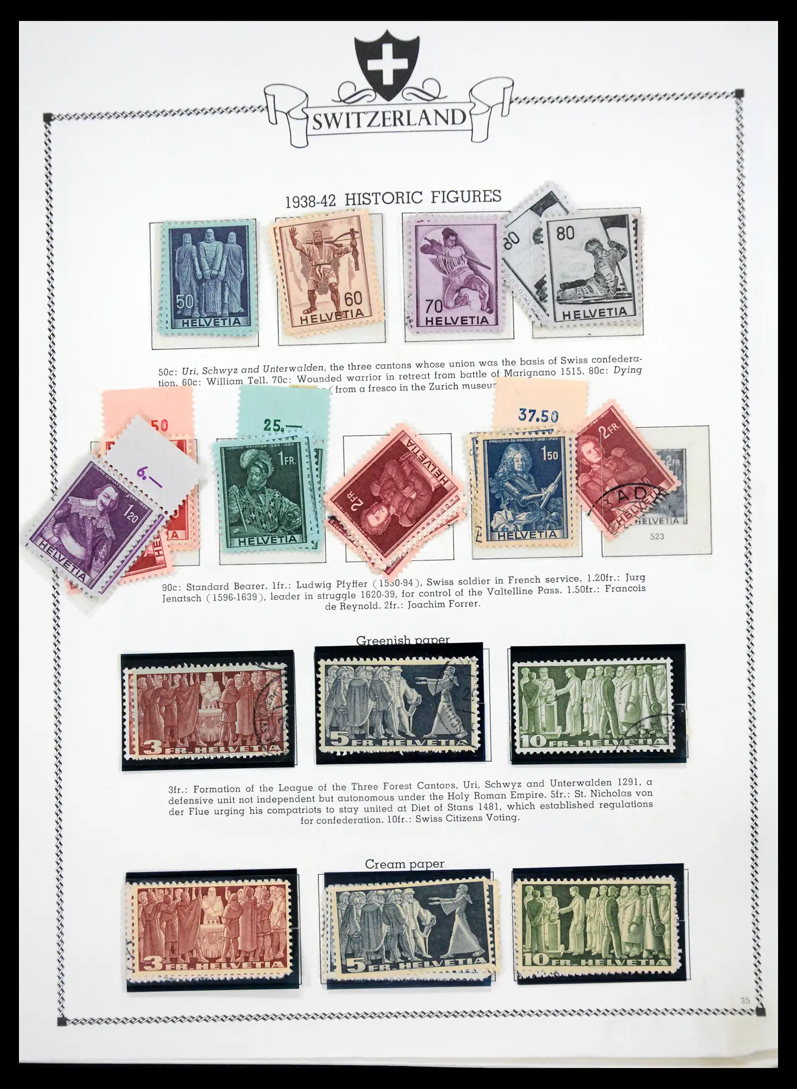 41464 0034 - Postzegelverzameling 41464 Zwitserland 1850-1979.