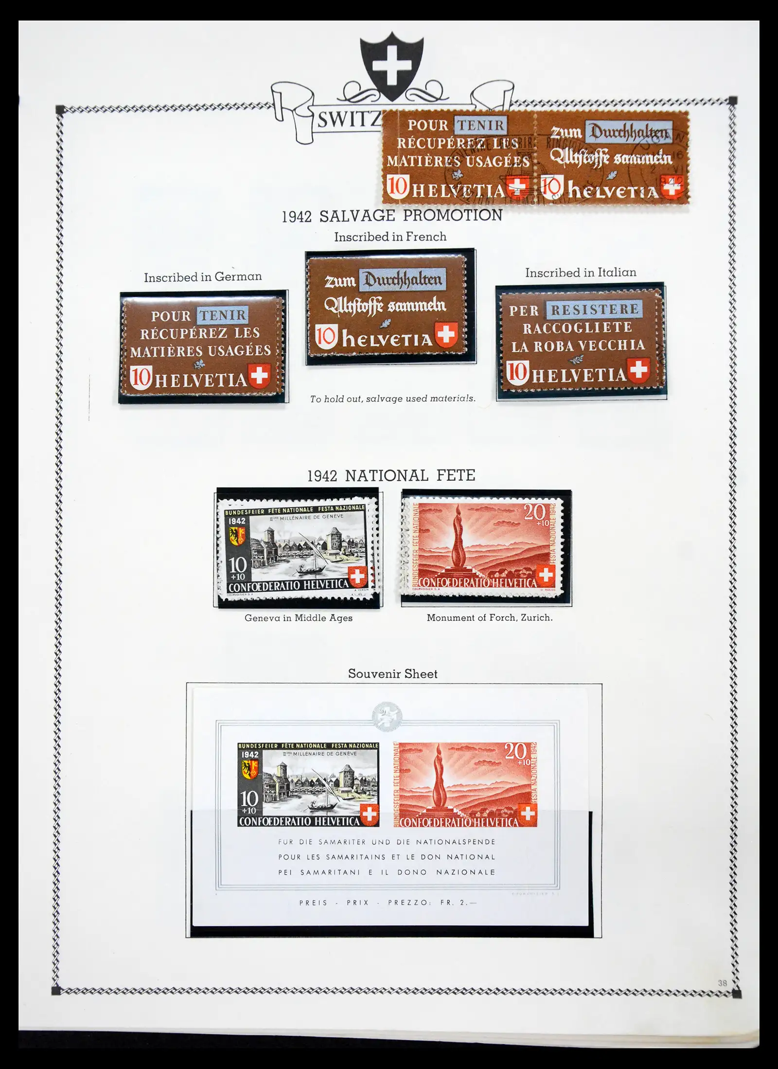 41464 0037 - Postzegelverzameling 41464 Zwitserland 1850-1979.