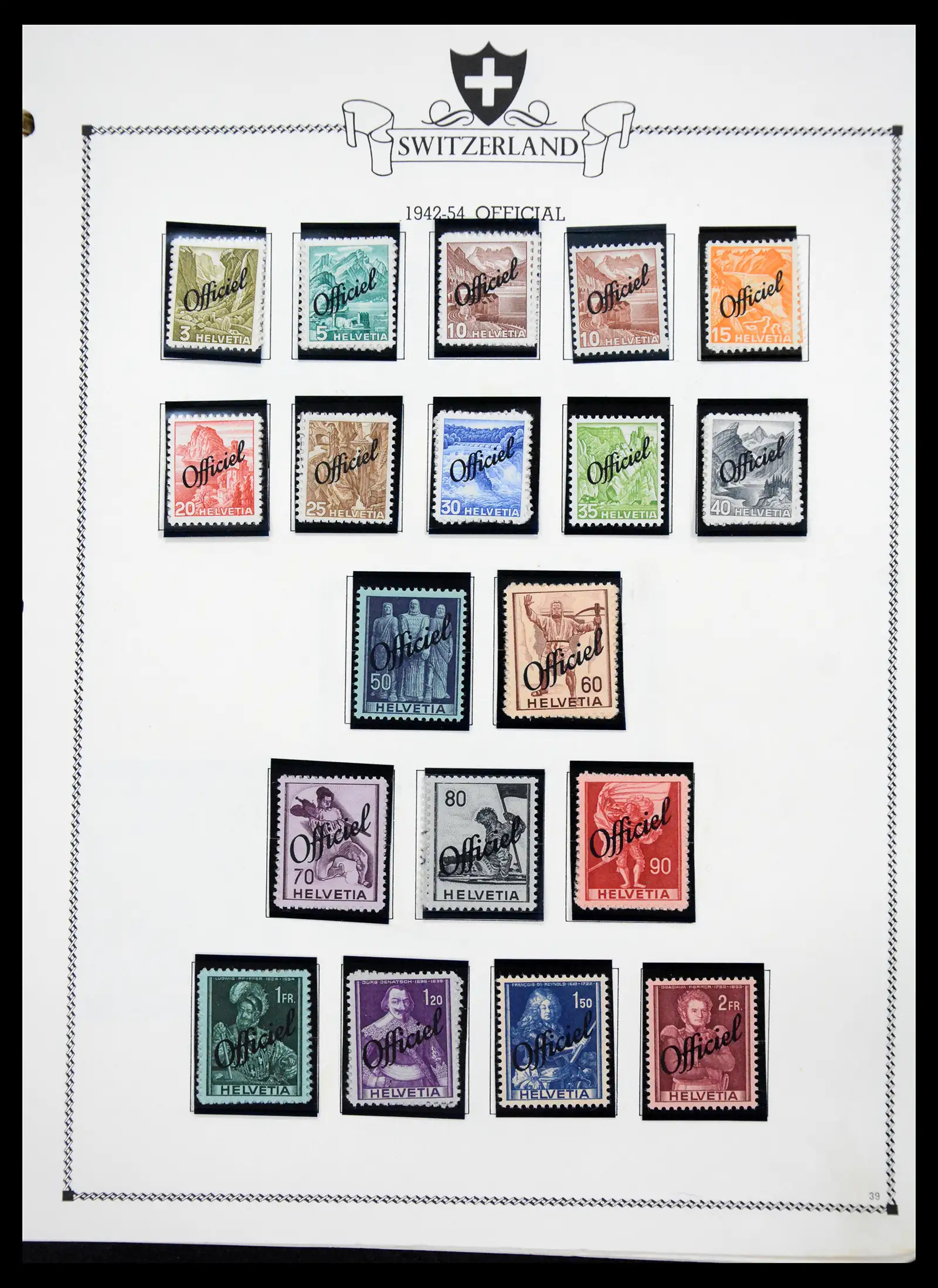 41464 0038 - Postzegelverzameling 41464 Zwitserland 1850-1979.