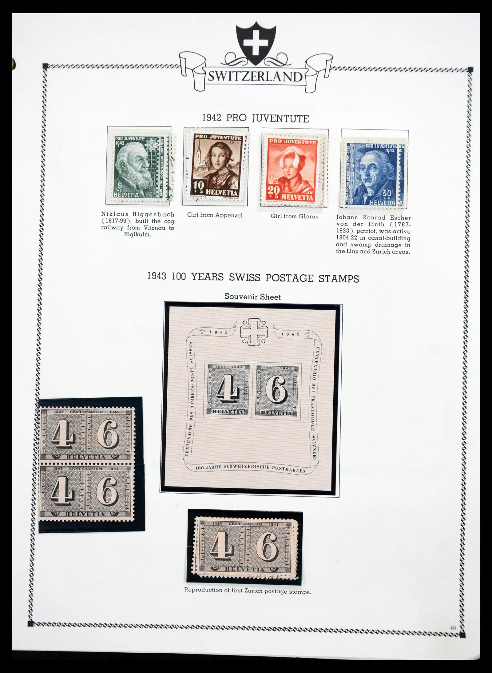 41464 0039 - Postzegelverzameling 41464 Zwitserland 1850-1979.