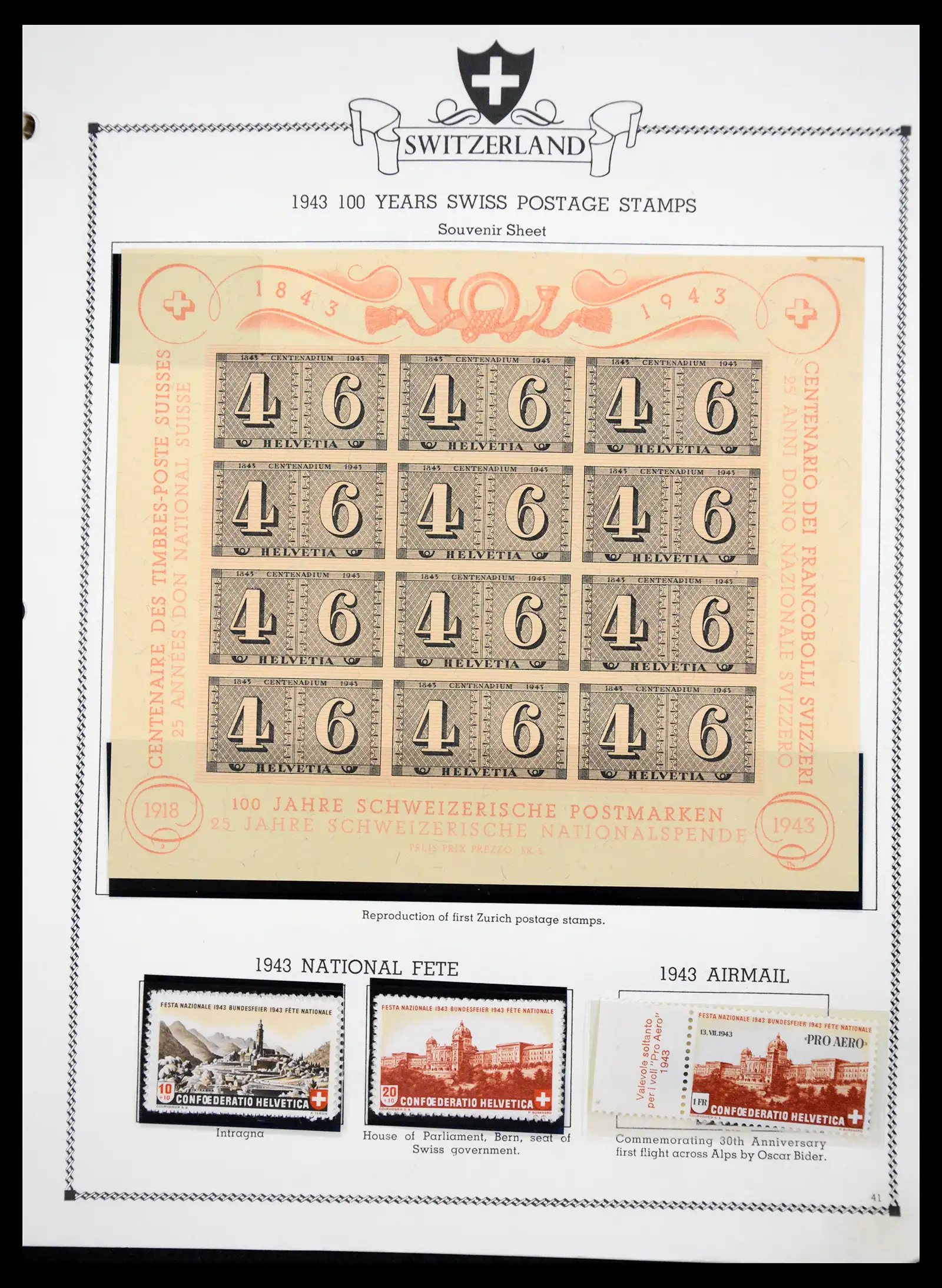 41464 0040 - Postzegelverzameling 41464 Zwitserland 1850-1979.