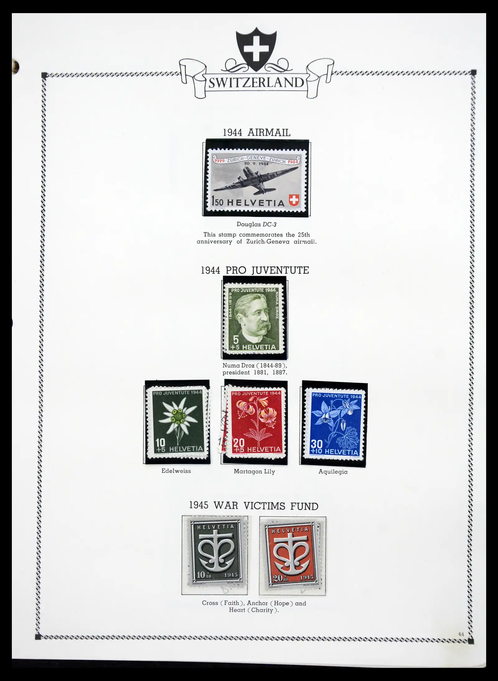 41464 0043 - Postzegelverzameling 41464 Zwitserland 1850-1979.