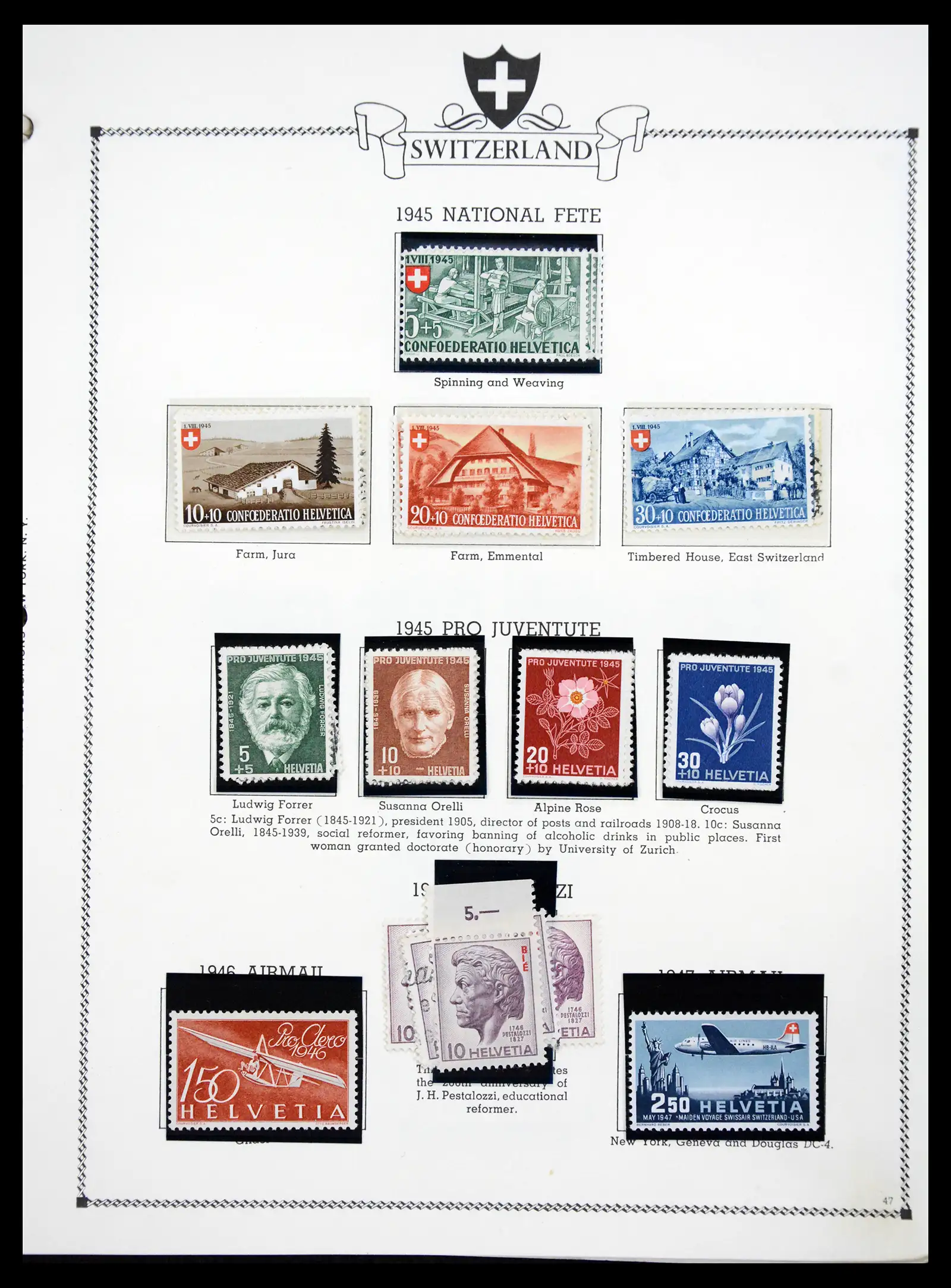 41464 0046 - Postzegelverzameling 41464 Zwitserland 1850-1979.