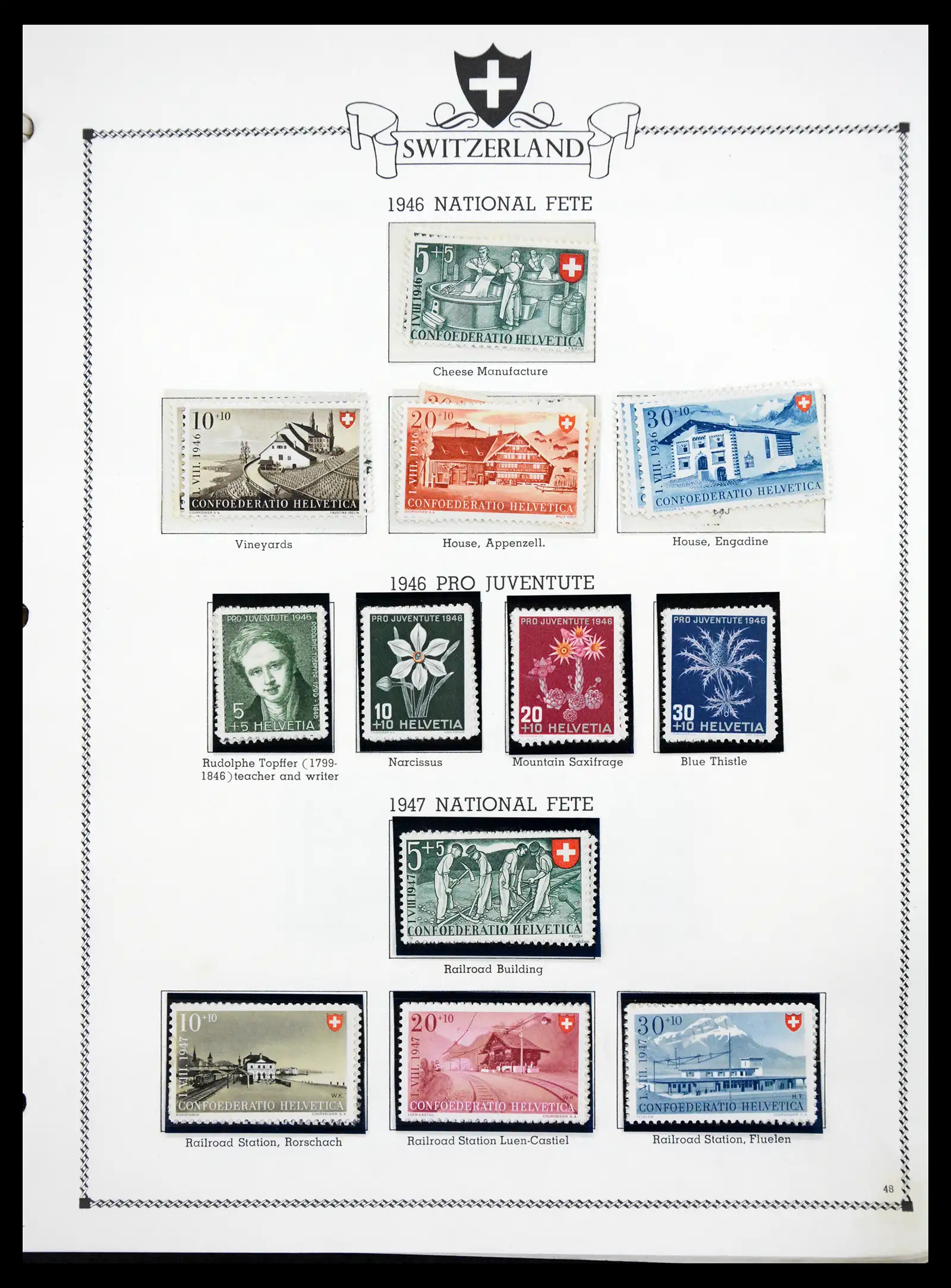 41464 0047 - Postzegelverzameling 41464 Zwitserland 1850-1979.