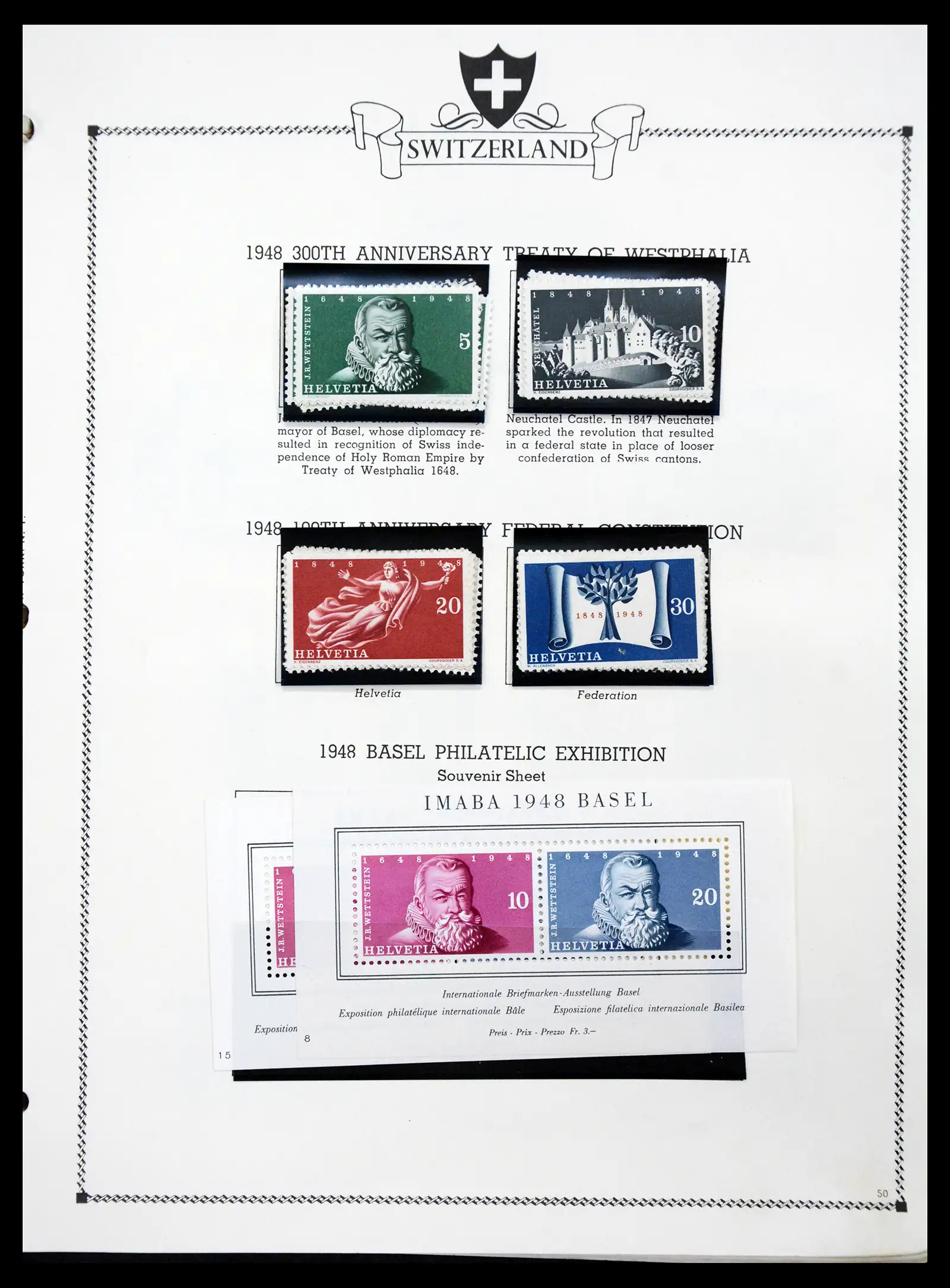 41464 0049 - Postzegelverzameling 41464 Zwitserland 1850-1979.