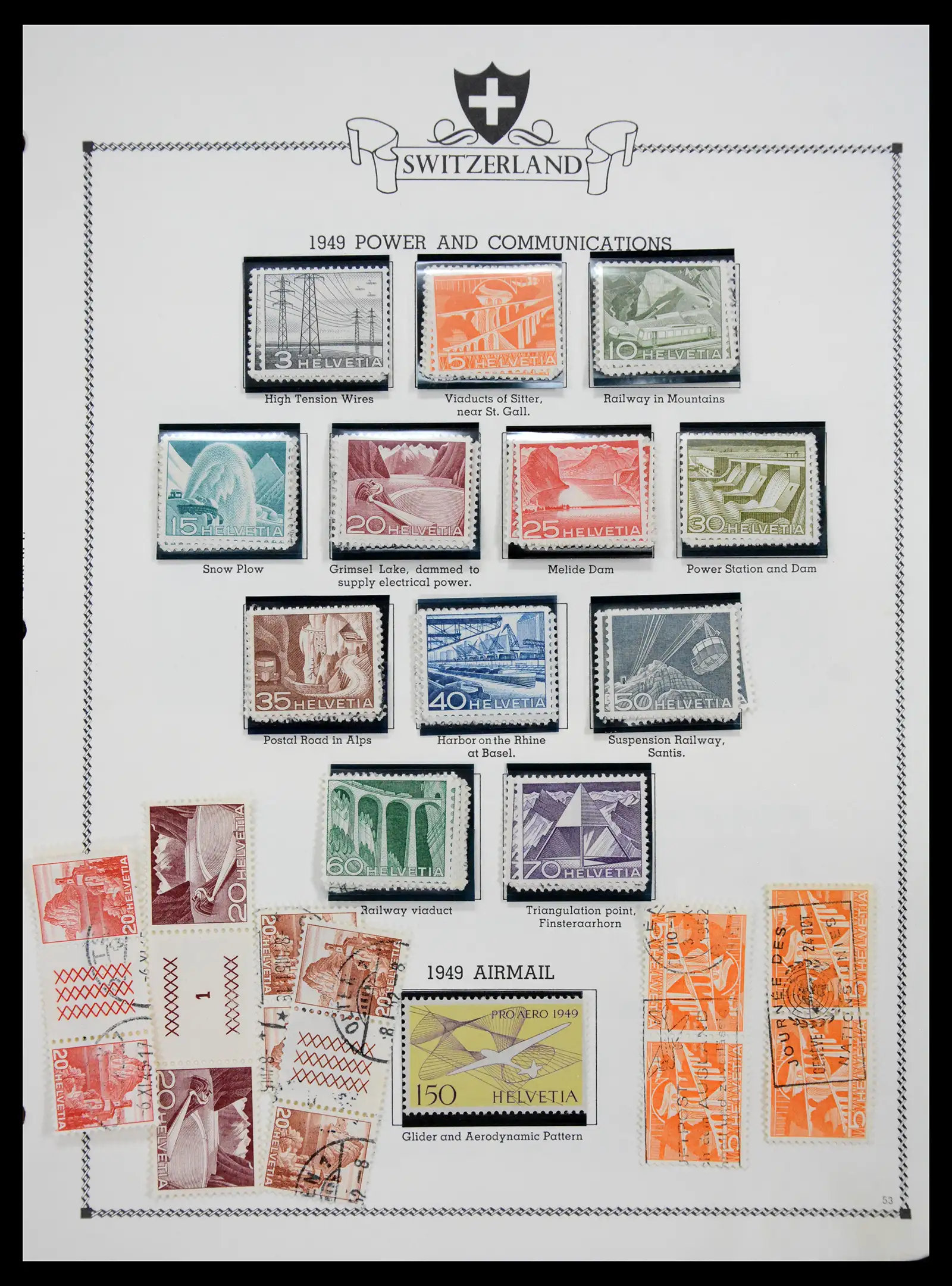 41464 0053 - Postzegelverzameling 41464 Zwitserland 1850-1979.