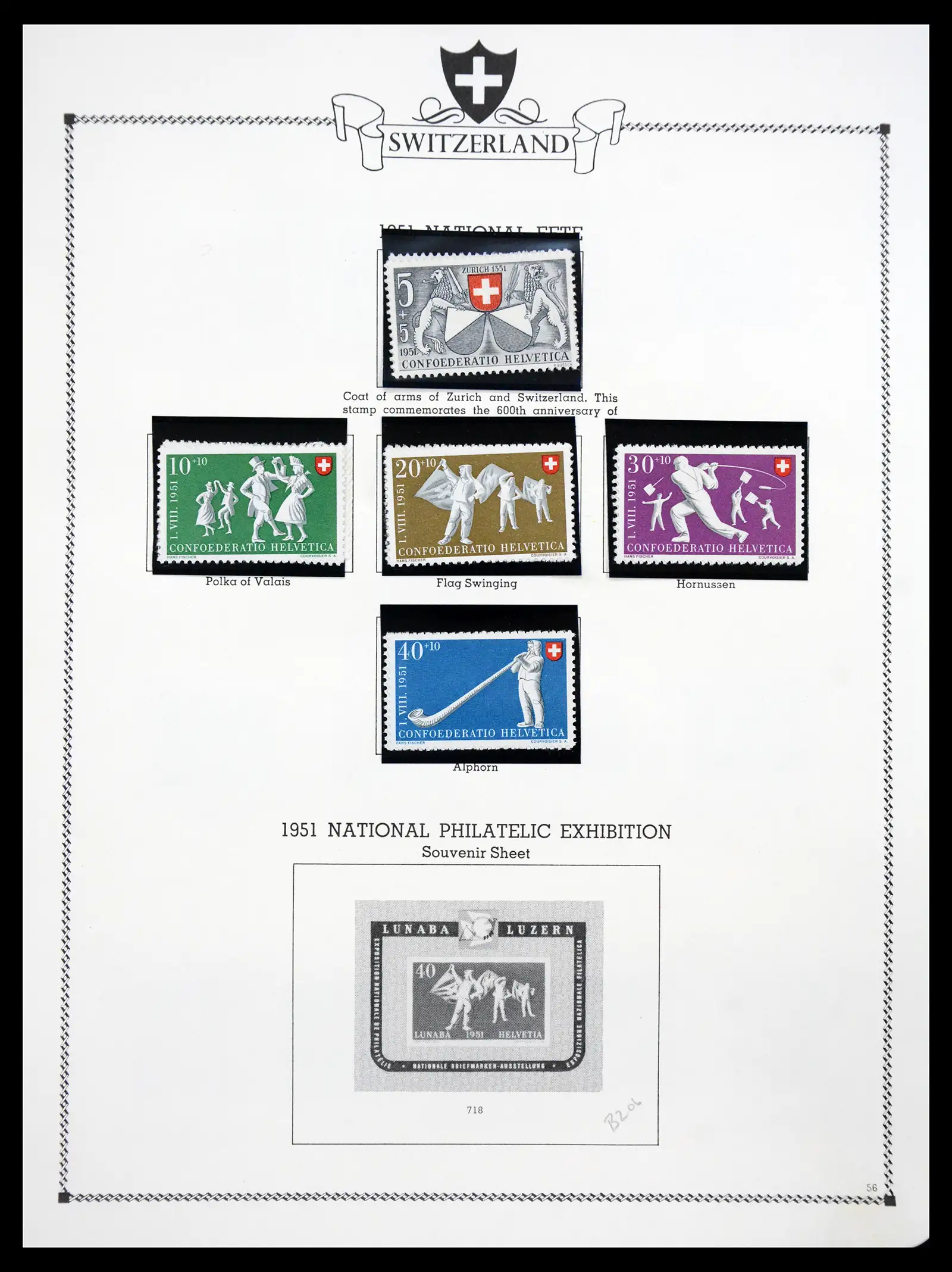 41464 0056 - Postzegelverzameling 41464 Zwitserland 1850-1979.