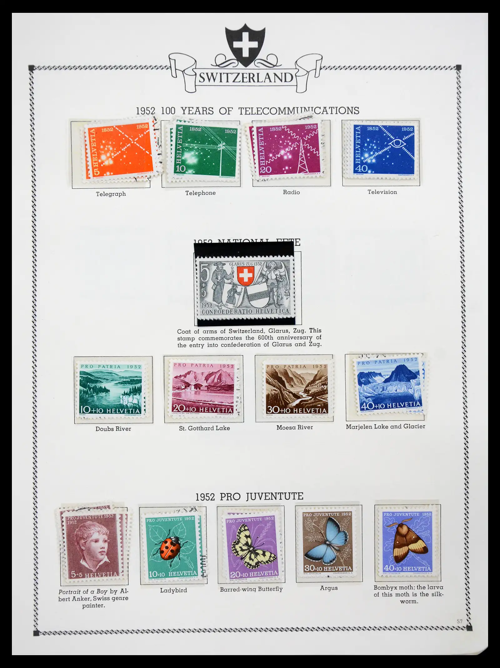 41464 0057 - Postzegelverzameling 41464 Zwitserland 1850-1979.