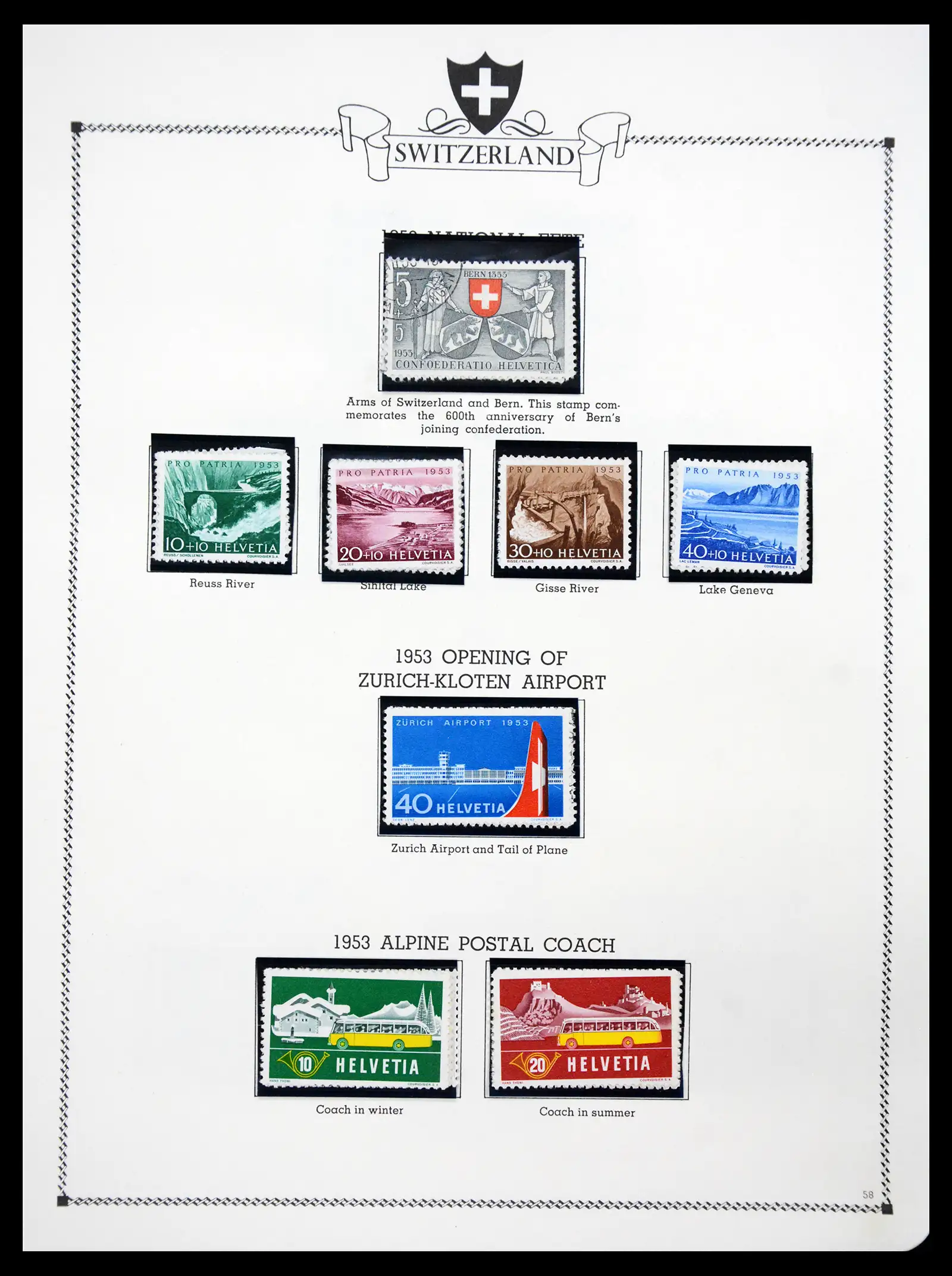 41464 0058 - Postzegelverzameling 41464 Zwitserland 1850-1979.