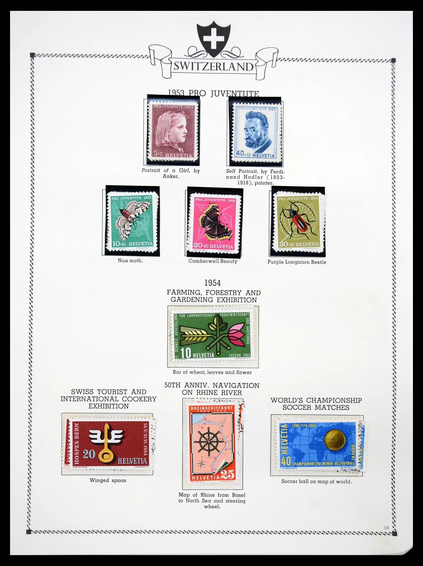 41464 0059 - Postzegelverzameling 41464 Zwitserland 1850-1979.