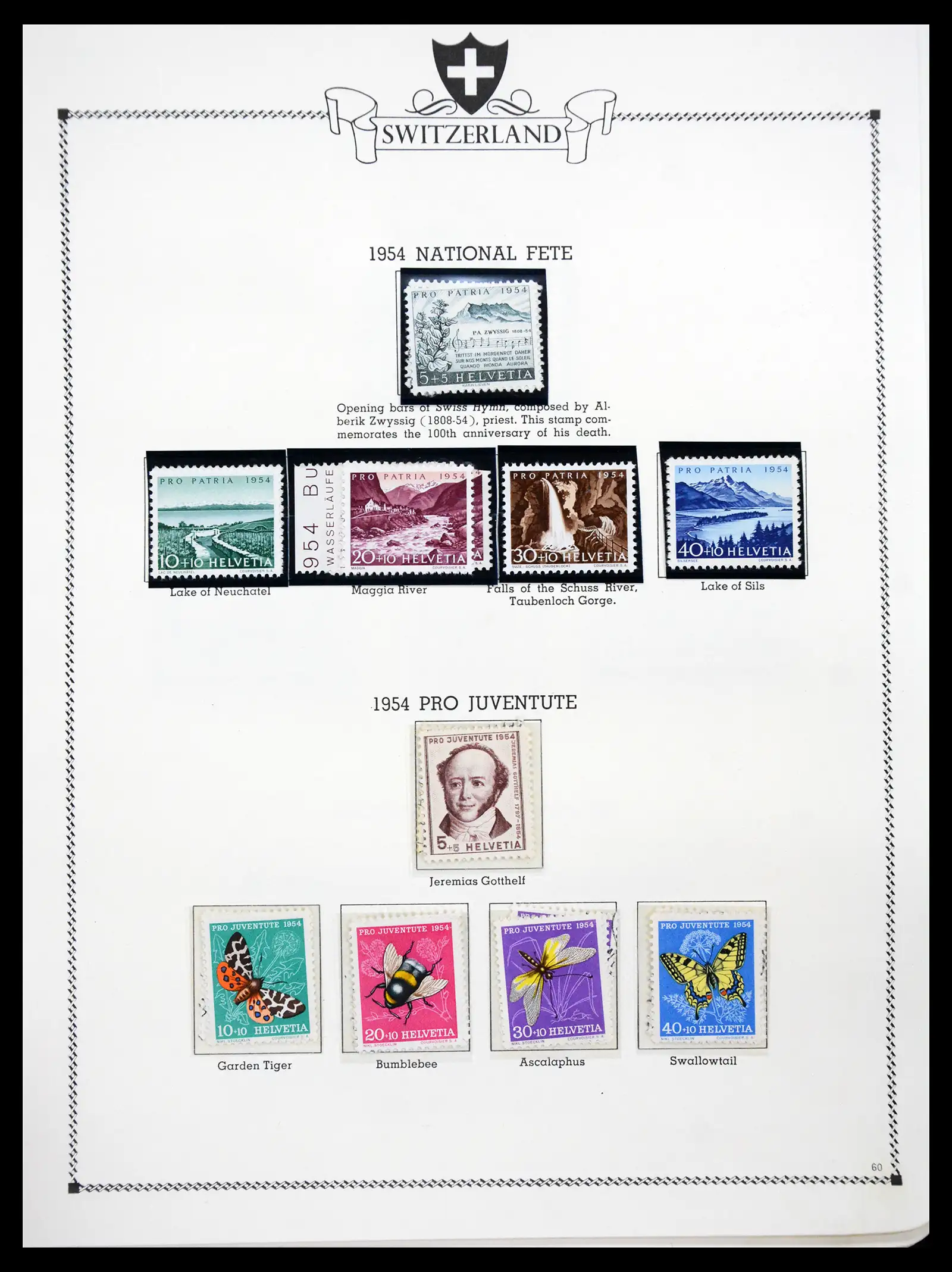 41464 0060 - Postzegelverzameling 41464 Zwitserland 1850-1979.