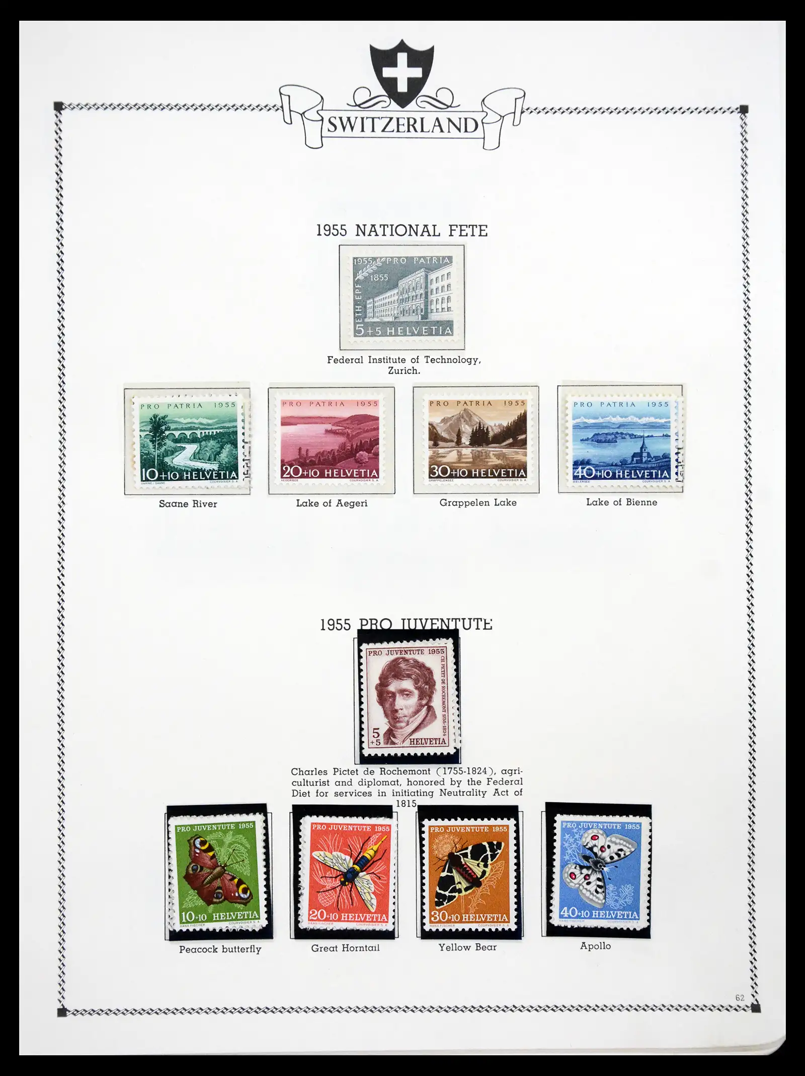 41464 0062 - Postzegelverzameling 41464 Zwitserland 1850-1979.