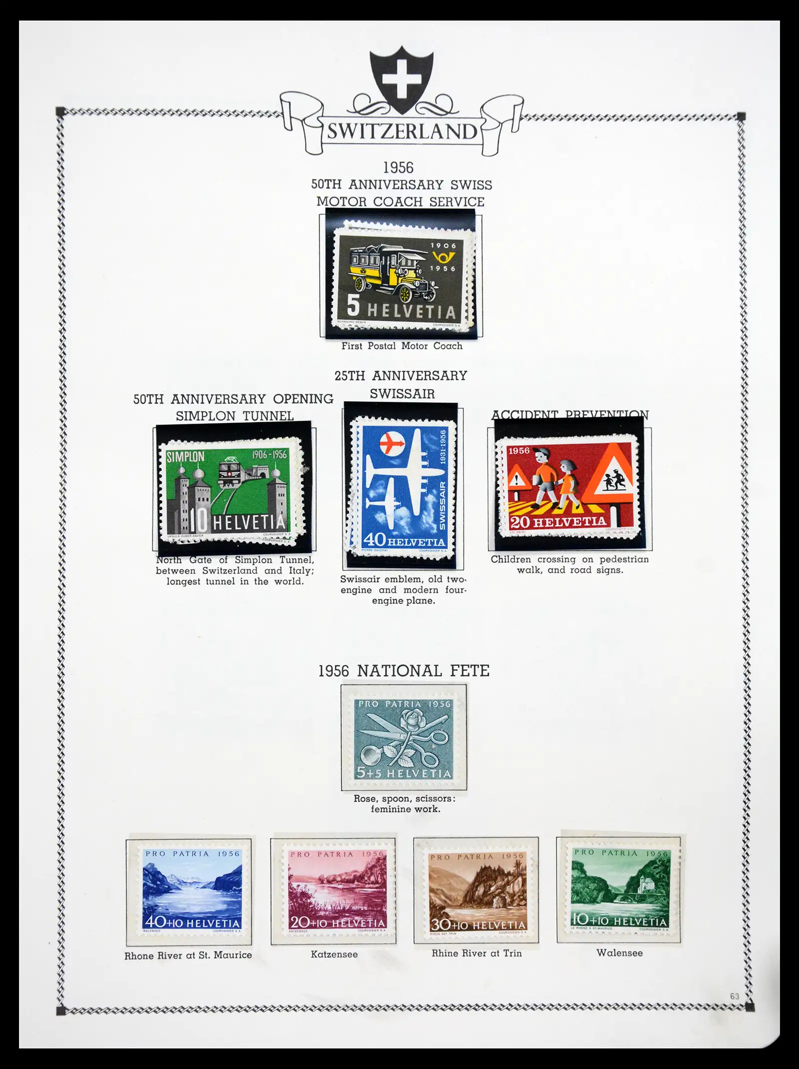 41464 0063 - Postzegelverzameling 41464 Zwitserland 1850-1979.