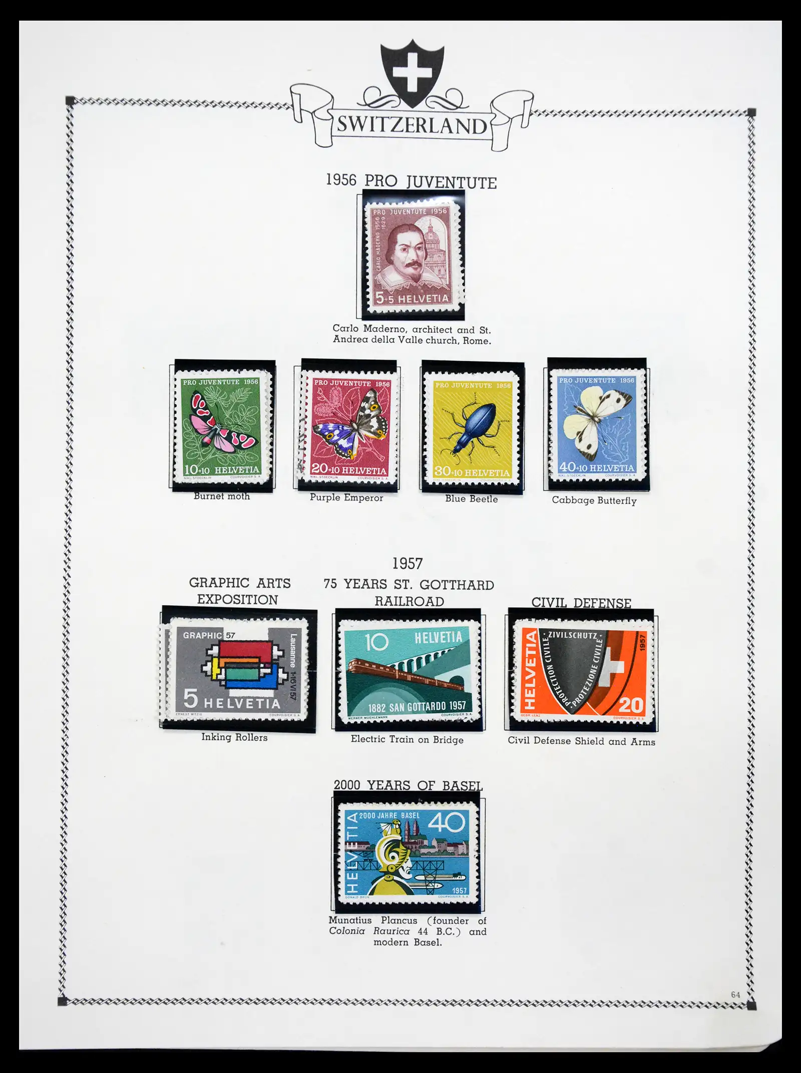 41464 0064 - Postzegelverzameling 41464 Zwitserland 1850-1979.