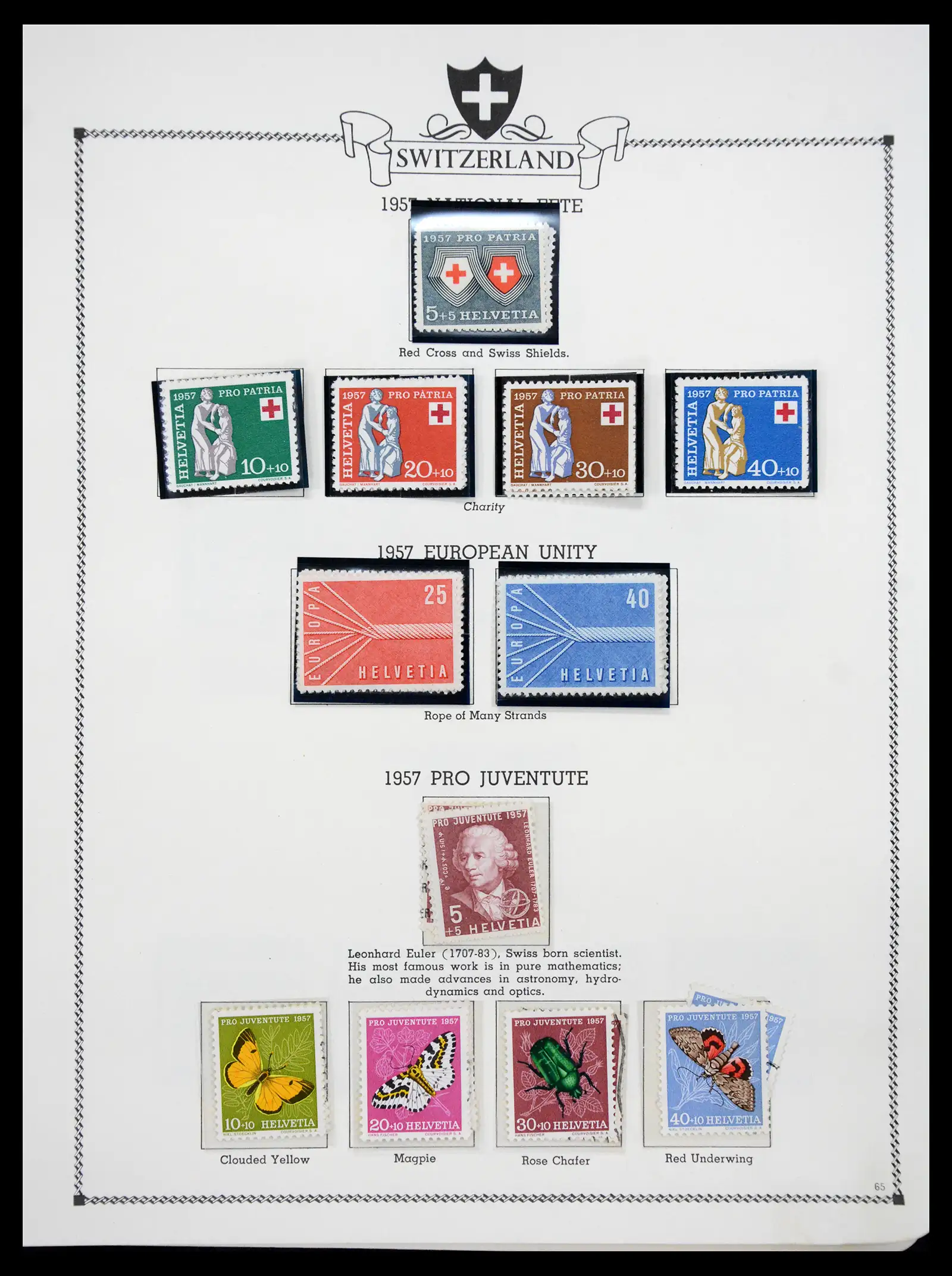 41464 0065 - Postzegelverzameling 41464 Zwitserland 1850-1979.