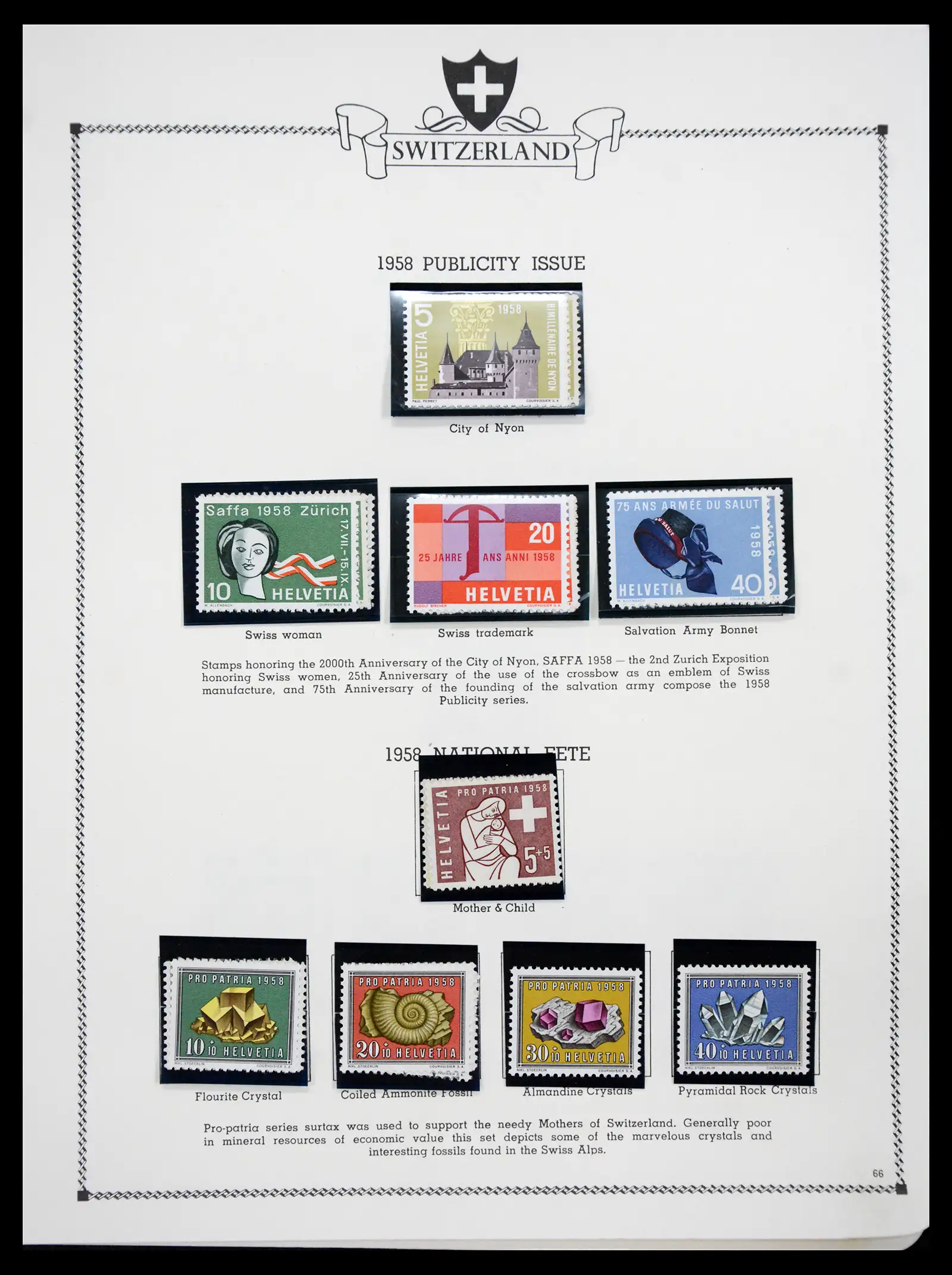 41464 0066 - Postzegelverzameling 41464 Zwitserland 1850-1979.