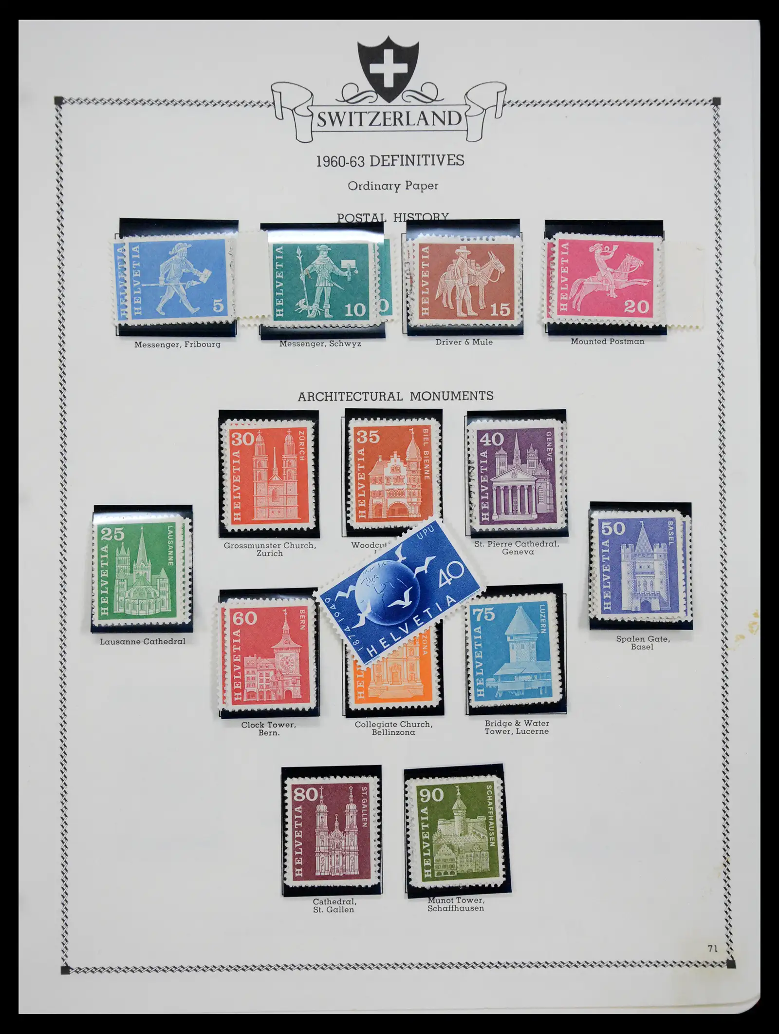 41464 0071 - Postzegelverzameling 41464 Zwitserland 1850-1979.