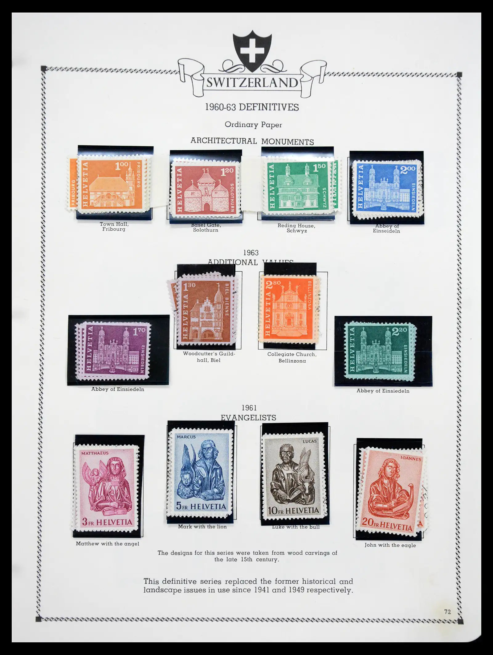 41464 0072 - Postzegelverzameling 41464 Zwitserland 1850-1979.