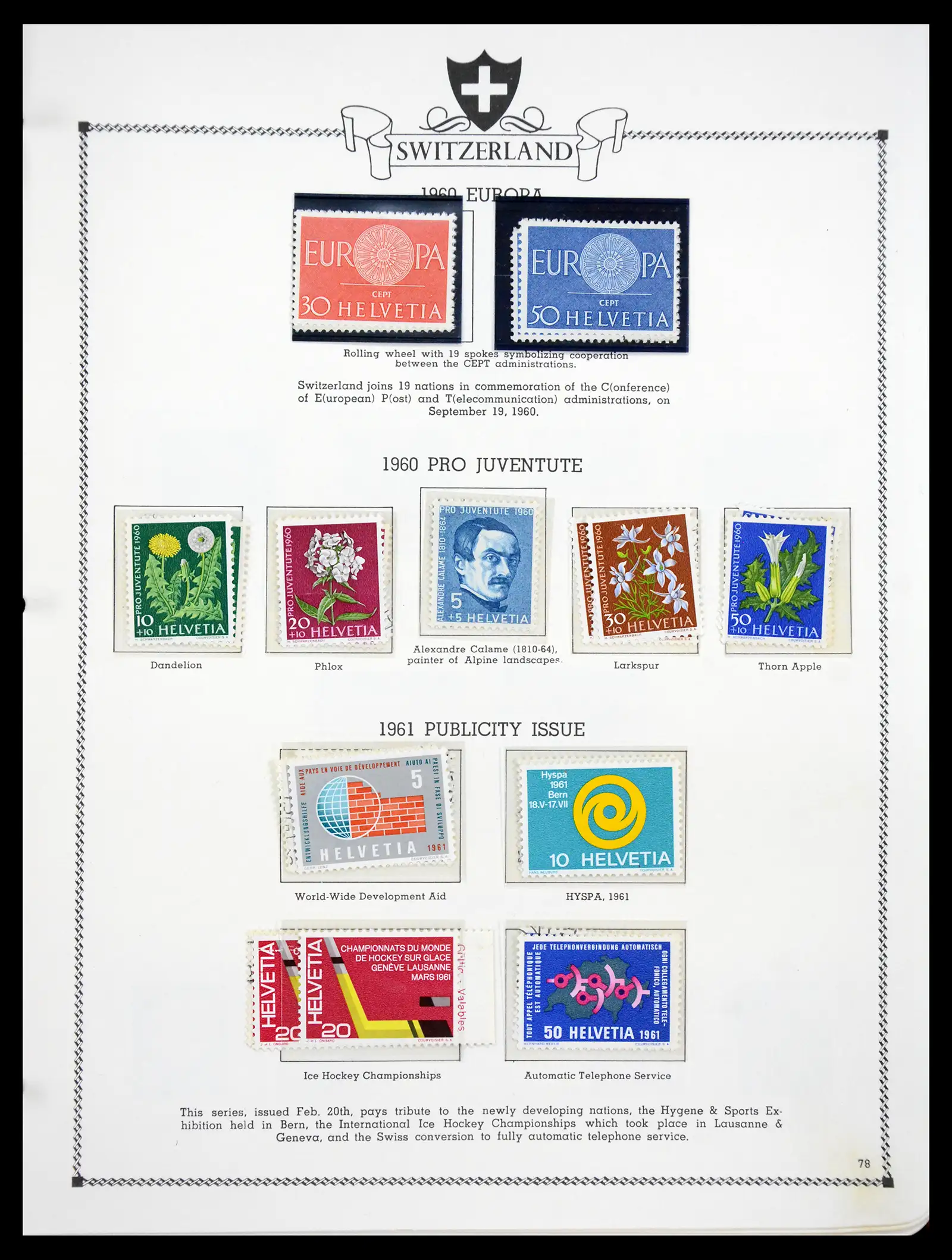 41464 0077 - Postzegelverzameling 41464 Zwitserland 1850-1979.