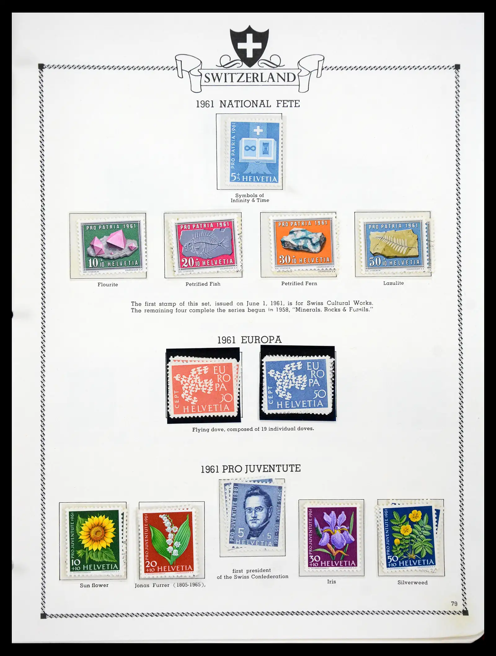 41464 0078 - Postzegelverzameling 41464 Zwitserland 1850-1979.