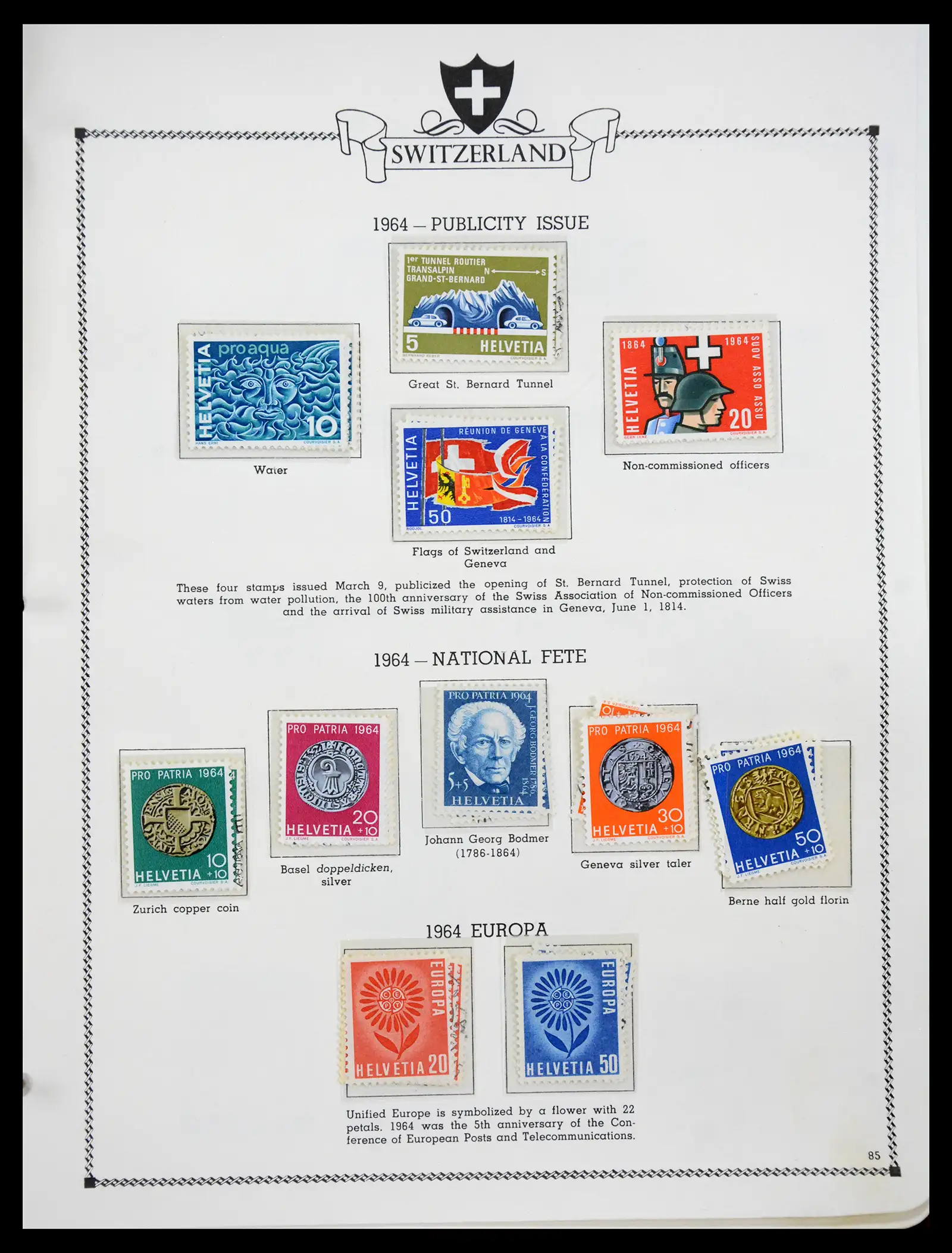 41464 0084 - Postzegelverzameling 41464 Zwitserland 1850-1979.