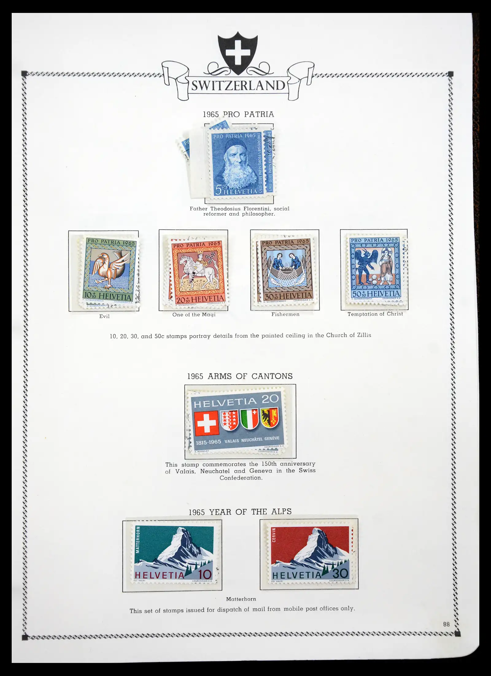 41464 0088 - Postzegelverzameling 41464 Zwitserland 1850-1979.
