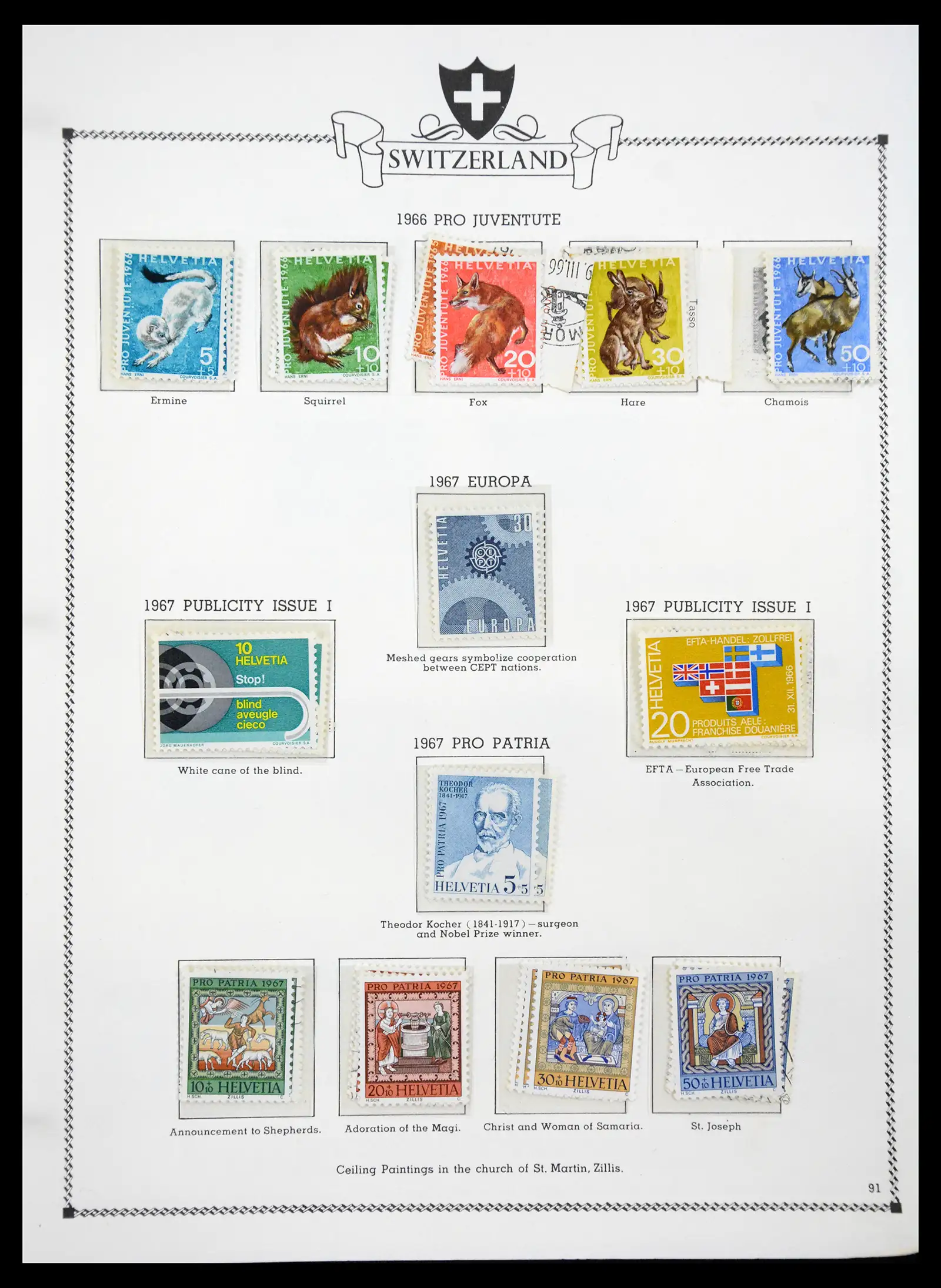 41464 0091 - Postzegelverzameling 41464 Zwitserland 1850-1979.