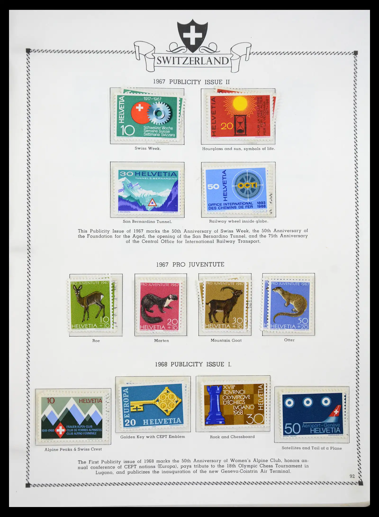 41464 0092 - Postzegelverzameling 41464 Zwitserland 1850-1979.