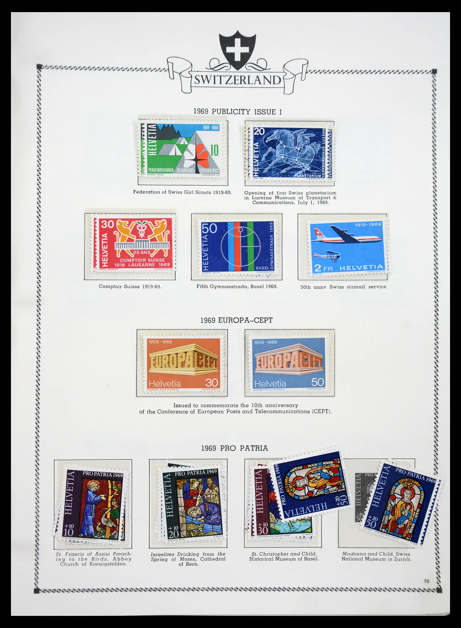 41464 0094 - Postzegelverzameling 41464 Zwitserland 1850-1979.