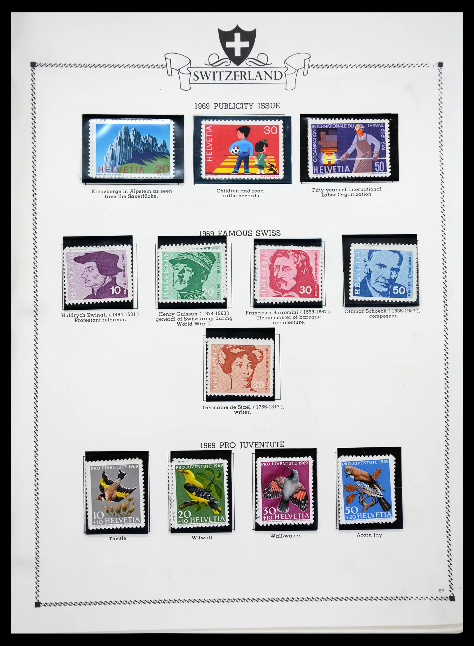 41464 0095 - Postzegelverzameling 41464 Zwitserland 1850-1979.
