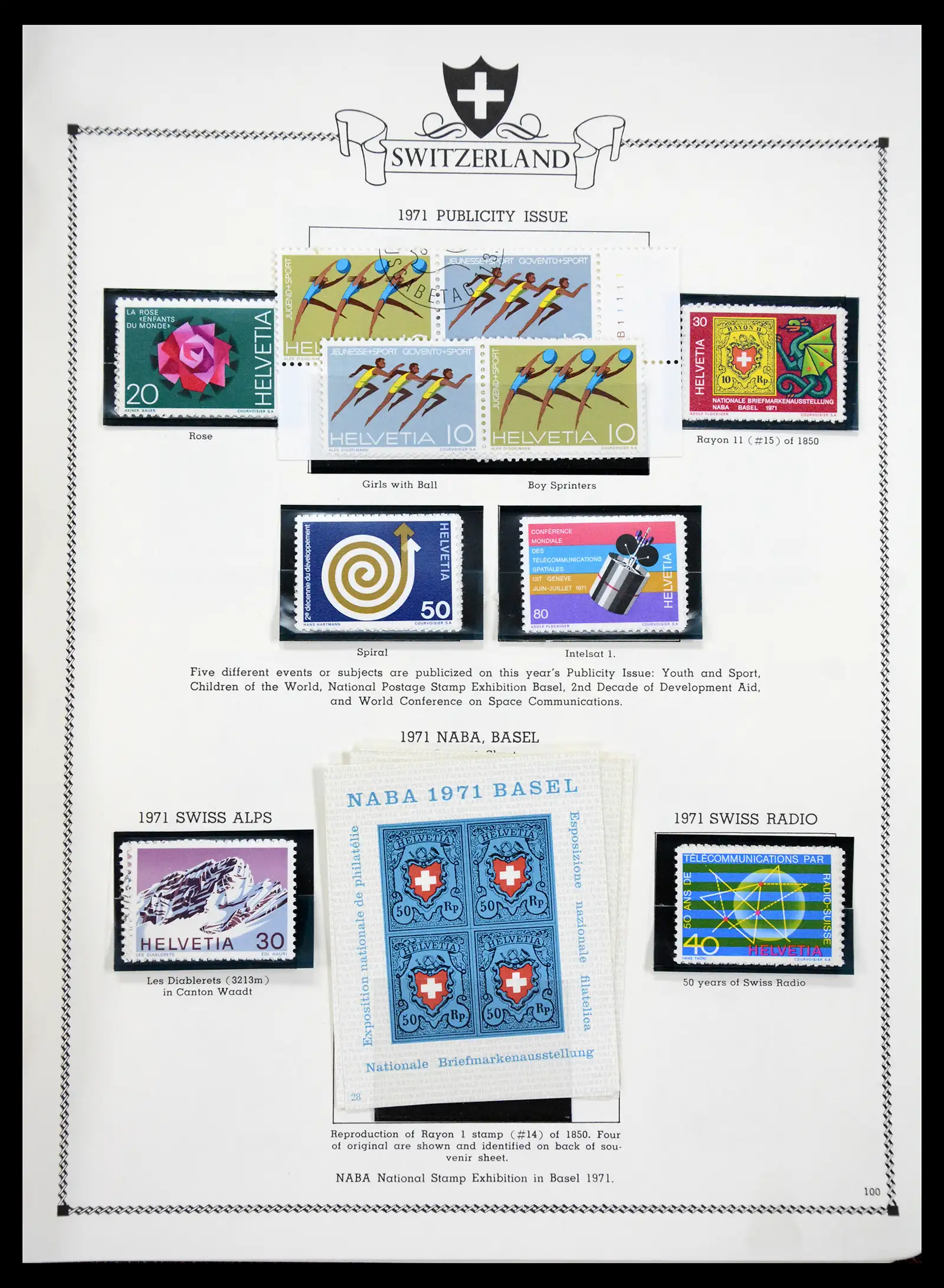 41464 0098 - Postzegelverzameling 41464 Zwitserland 1850-1979.