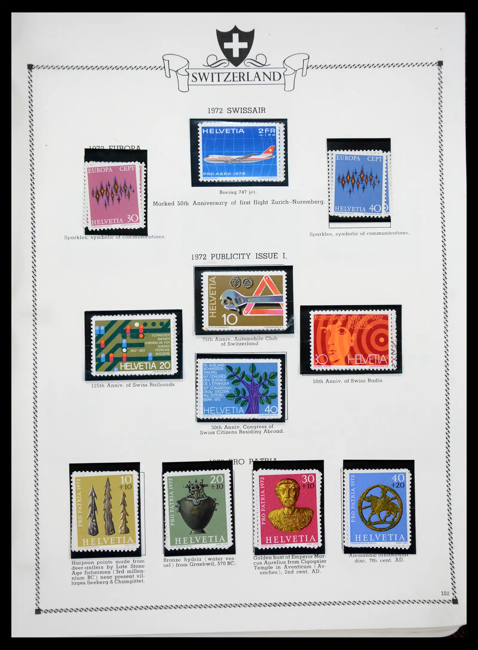 41464 0100 - Postzegelverzameling 41464 Zwitserland 1850-1979.