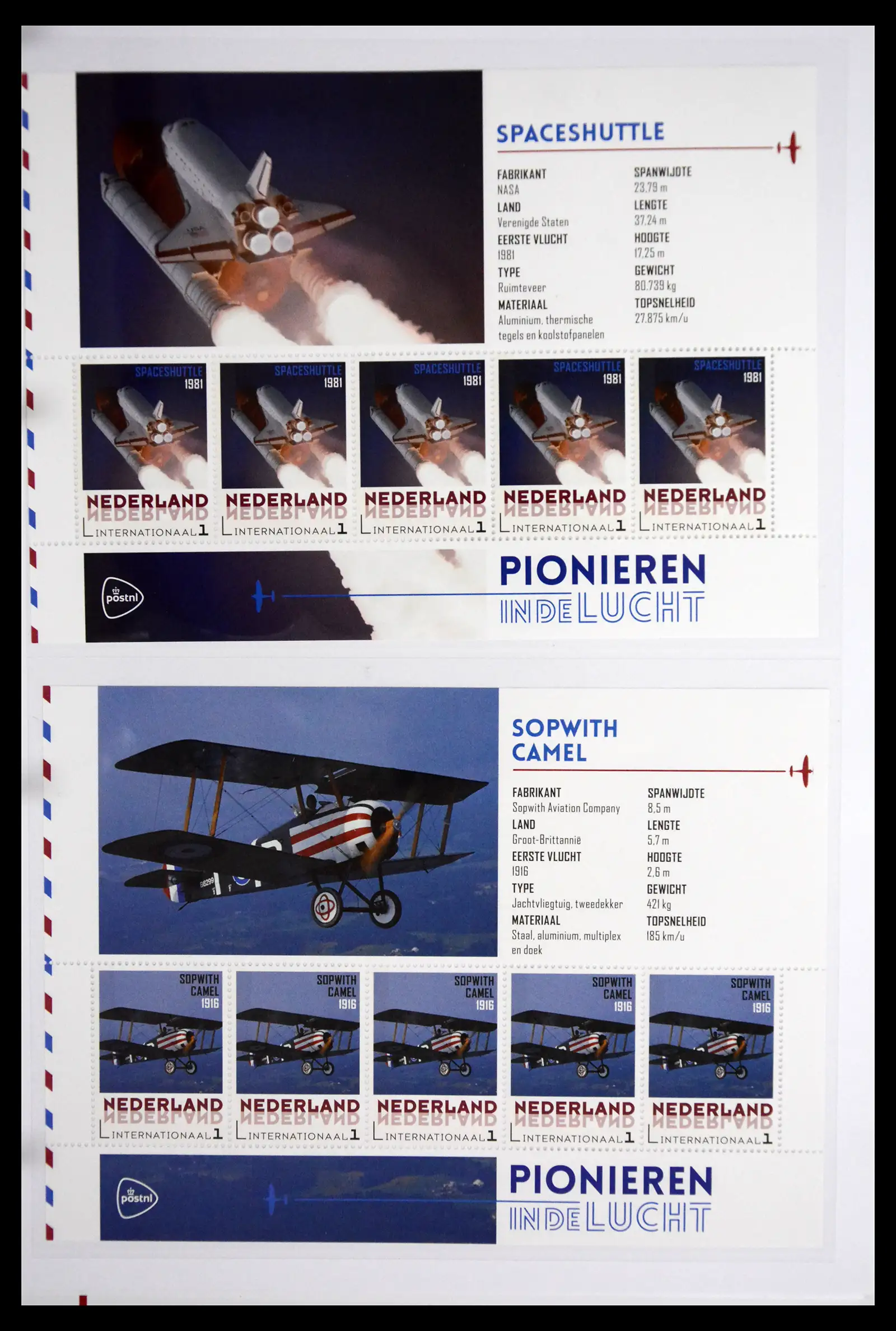 41509 0004 - Stamp collection 41509 Netherlands personalised stamps Planes.