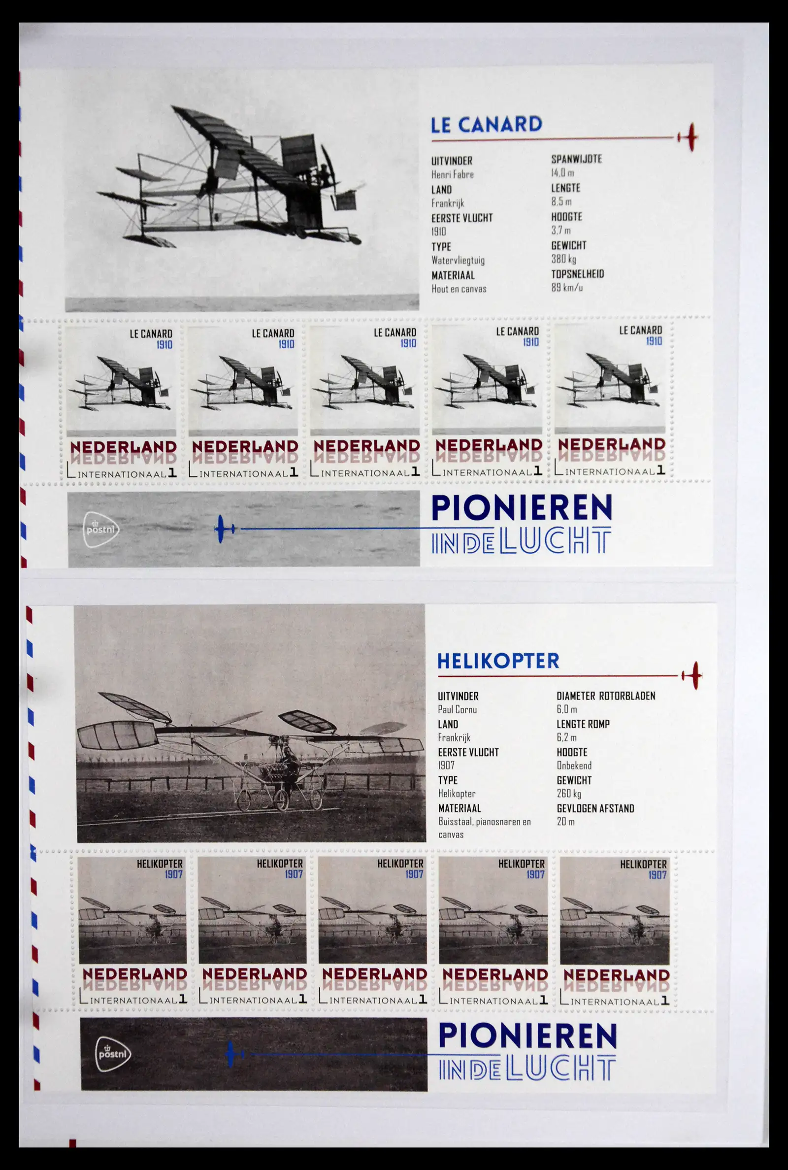 41509 0009 - Stamp collection 41509 Netherlands personalised stamps Planes.