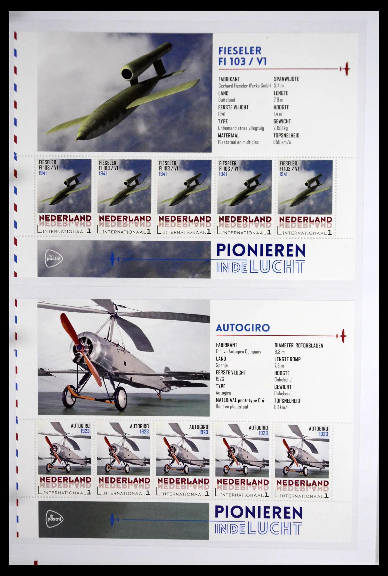 41509 0010 - Stamp collection 41509 Netherlands personalised stamps Planes.