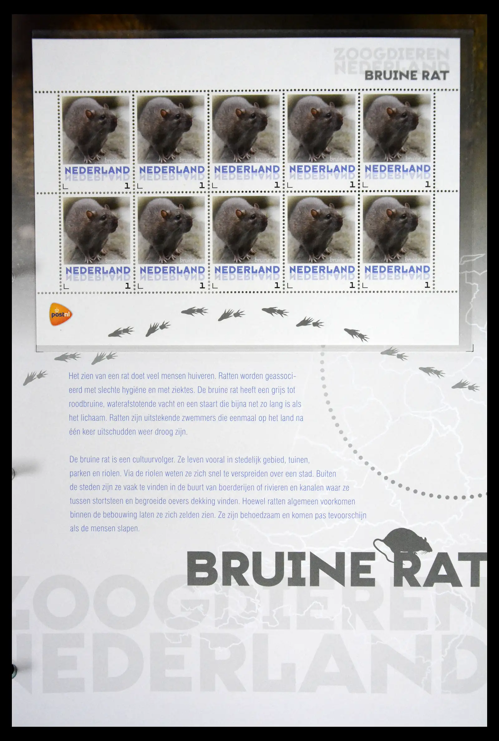 41511 0004 - Stamp collection 41511 Mammals in the Netherlands.