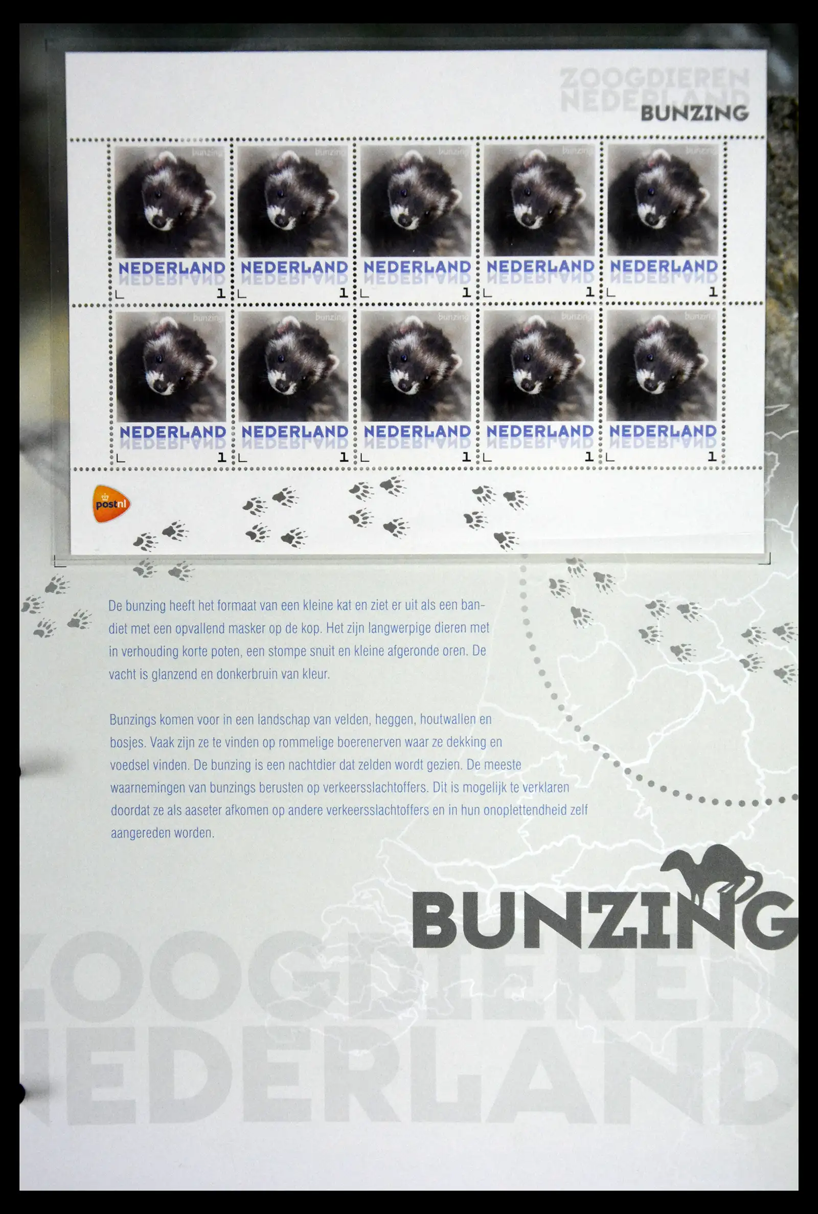 41511 0006 - Stamp collection 41511 Mammals in the Netherlands.