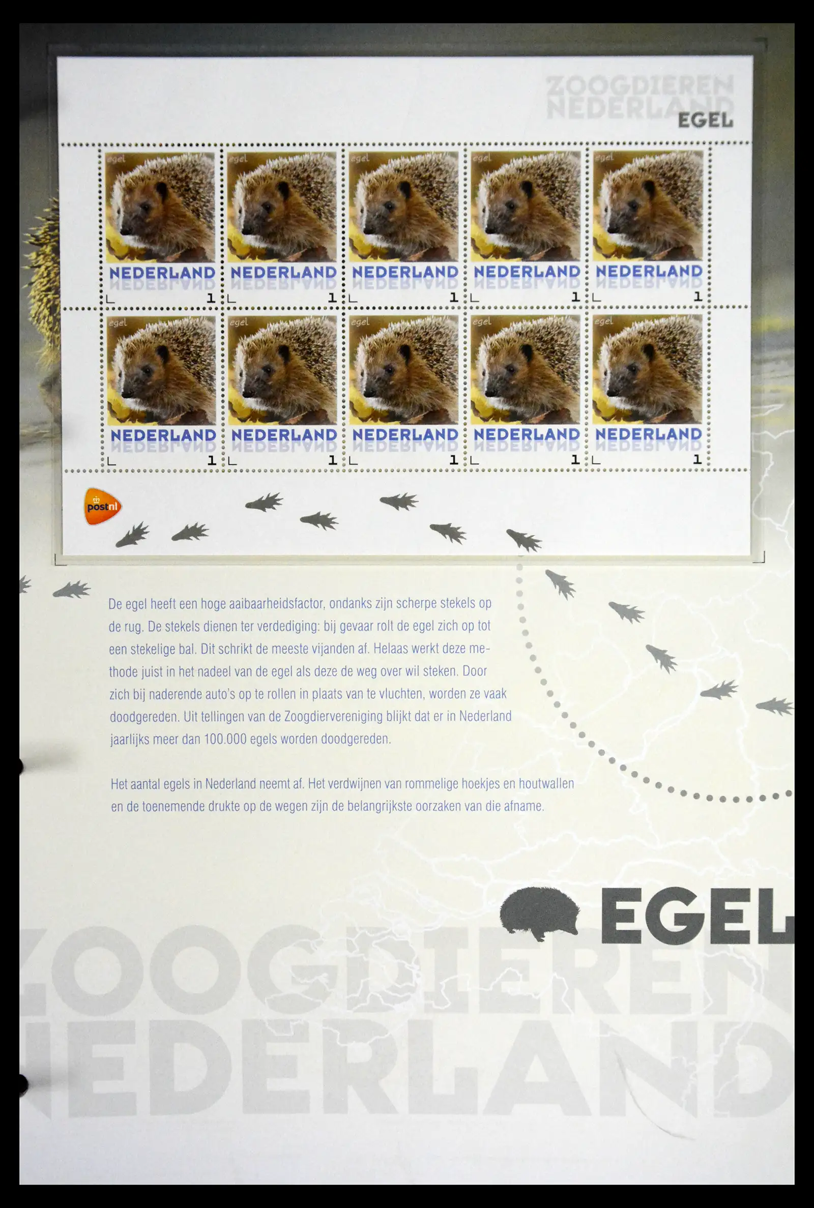 41511 0012 - Stamp collection 41511 Mammals in the Netherlands.