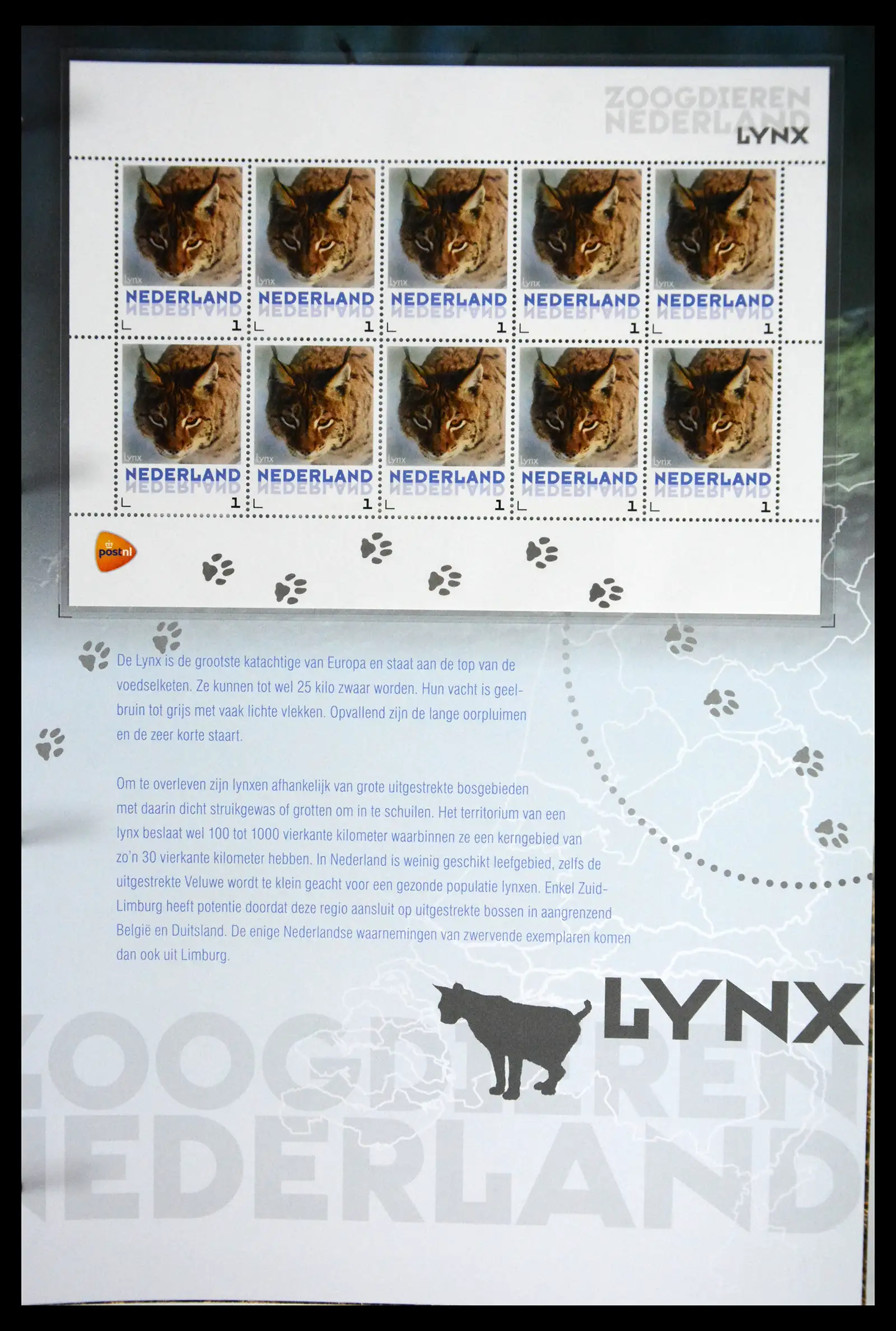 41511 0022 - Stamp collection 41511 Mammals in the Netherlands.