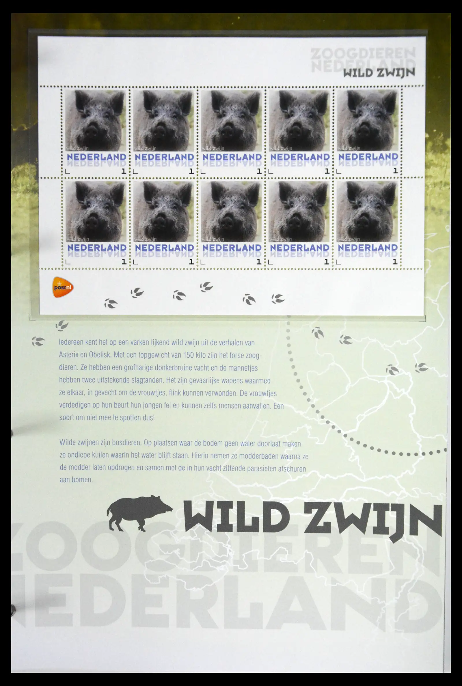 41511 0032 - Stamp collection 41511 Mammals in the Netherlands.