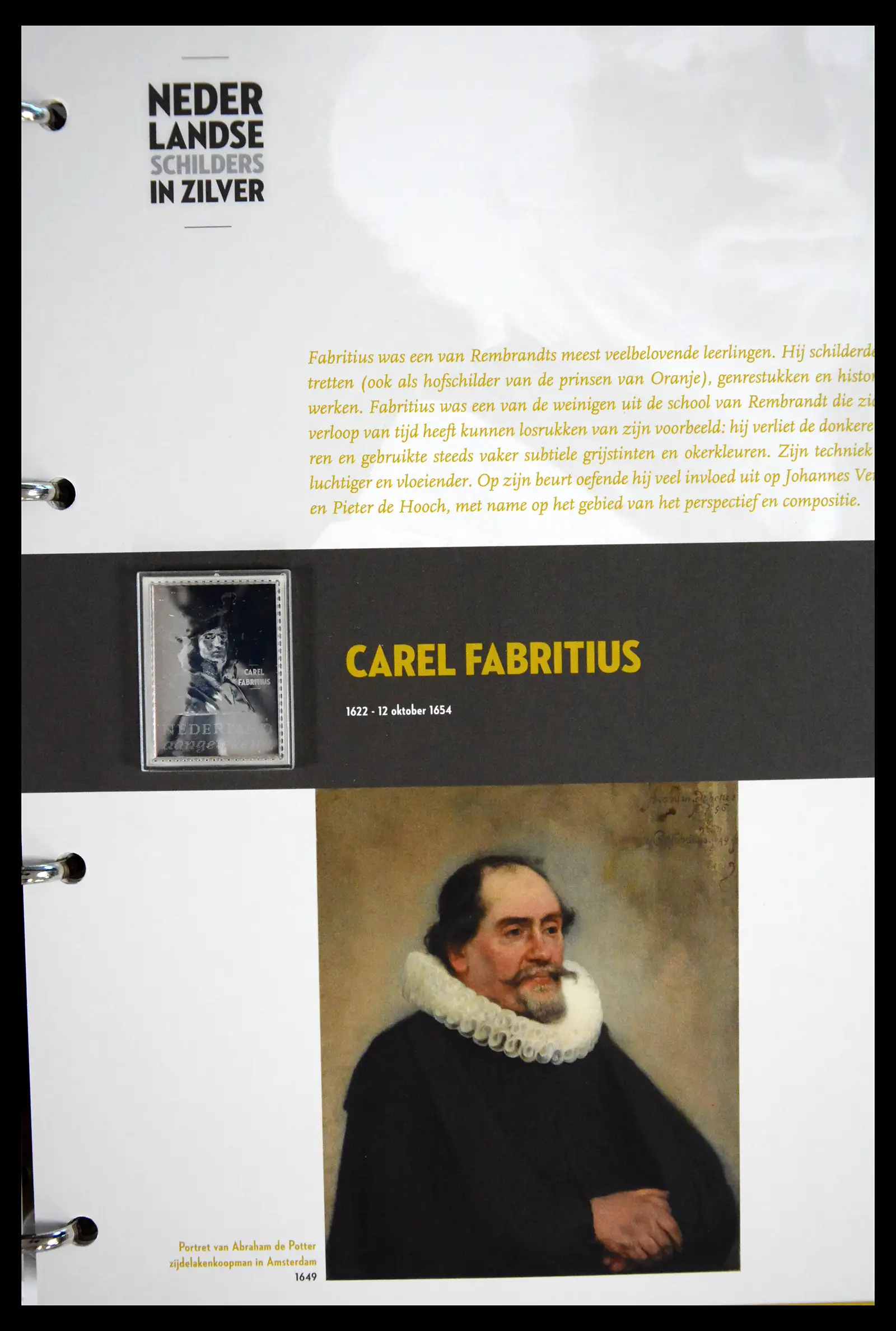 41512 0003 - Stamp collection 41512 Dutch painters in silver.