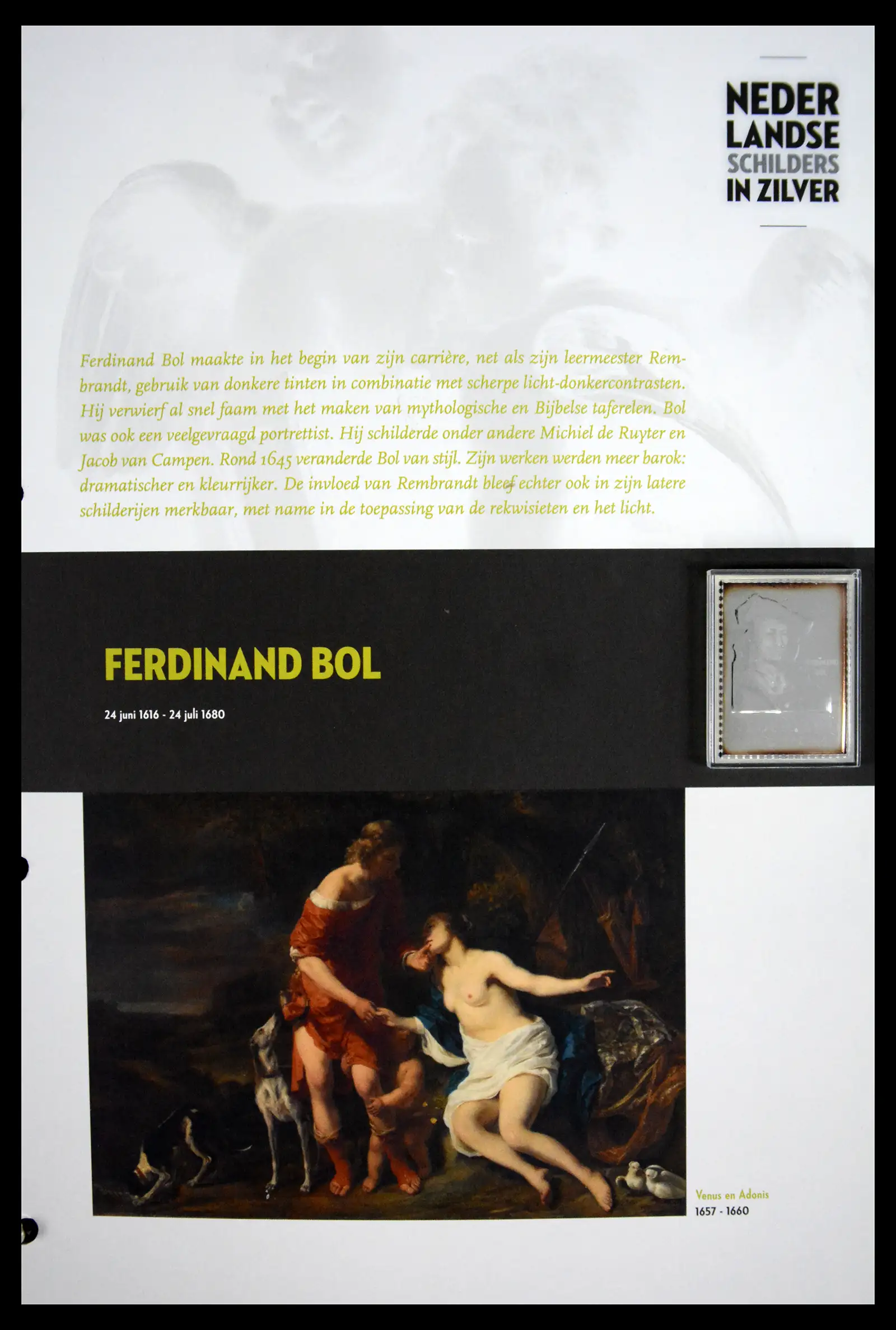 41512 0009 - Stamp collection 41512 Dutch painters in silver.