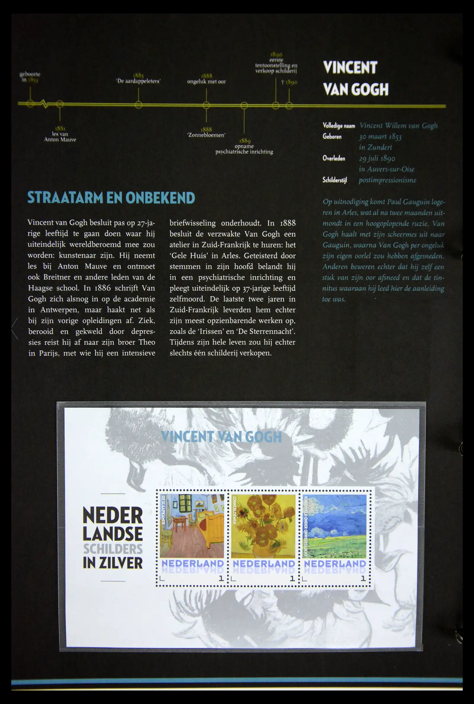 41512 0014 - Stamp collection 41512 Dutch painters in silver.