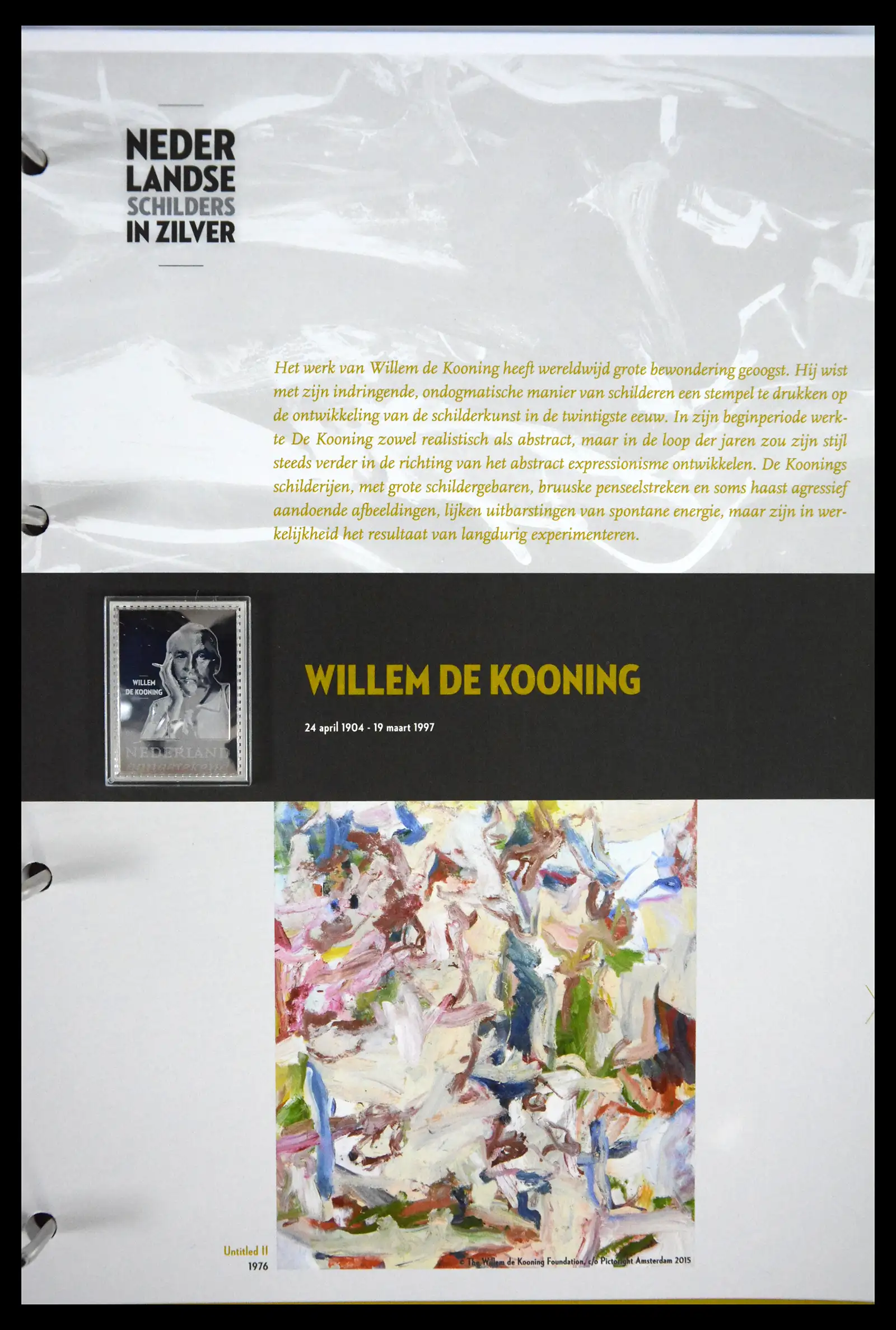 41512 0015 - Stamp collection 41512 Dutch painters in silver.