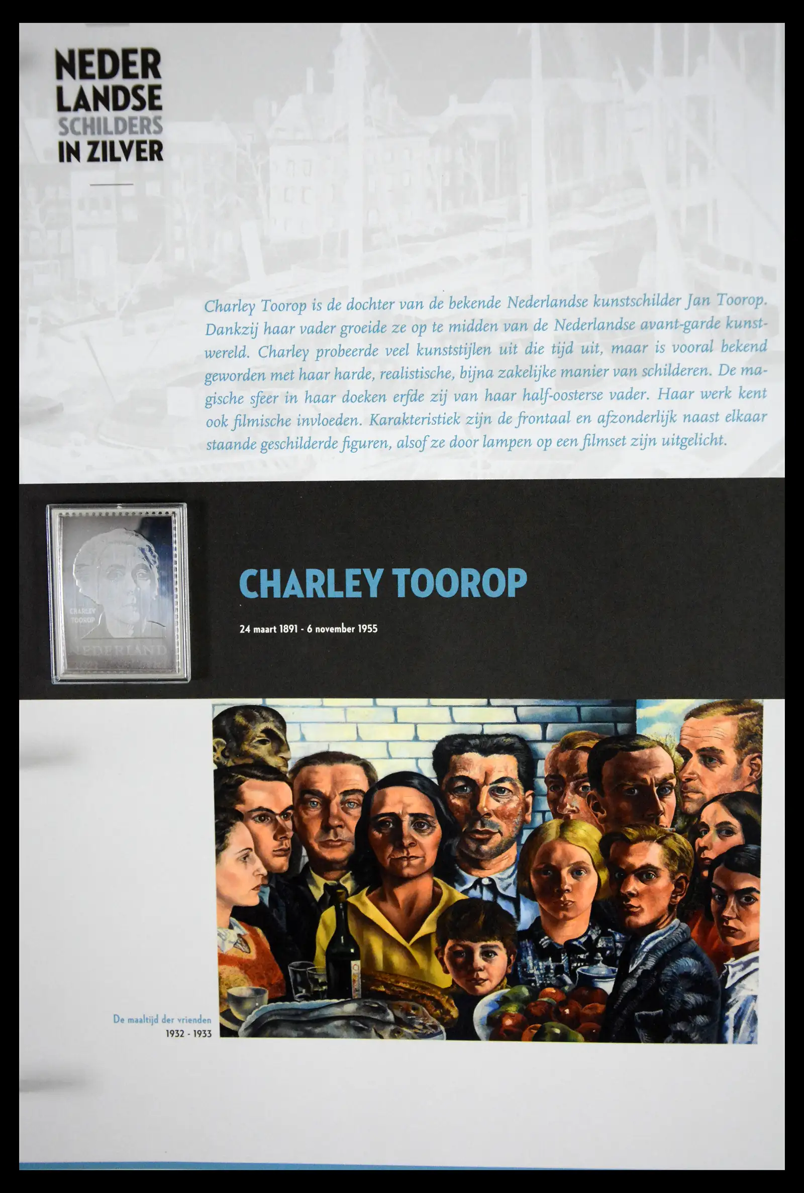 41512 0029 - Stamp collection 41512 Dutch painters in silver.