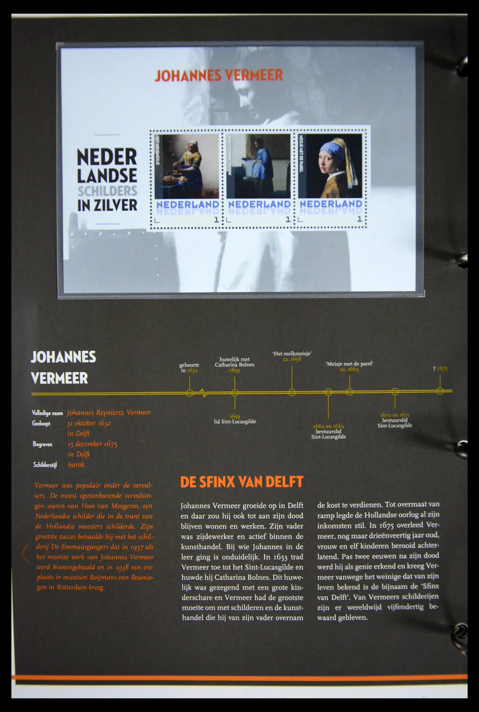 41512 0032 - Stamp collection 41512 Dutch painters in silver.